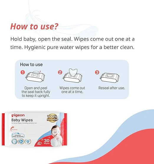 Zubaida's Pigeon Wipes Pure Water 30 Sheets - P79479 - Image 4