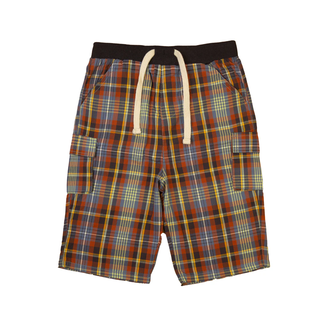Zubaida's Breathable Comfy Plaid Cargo Shorts