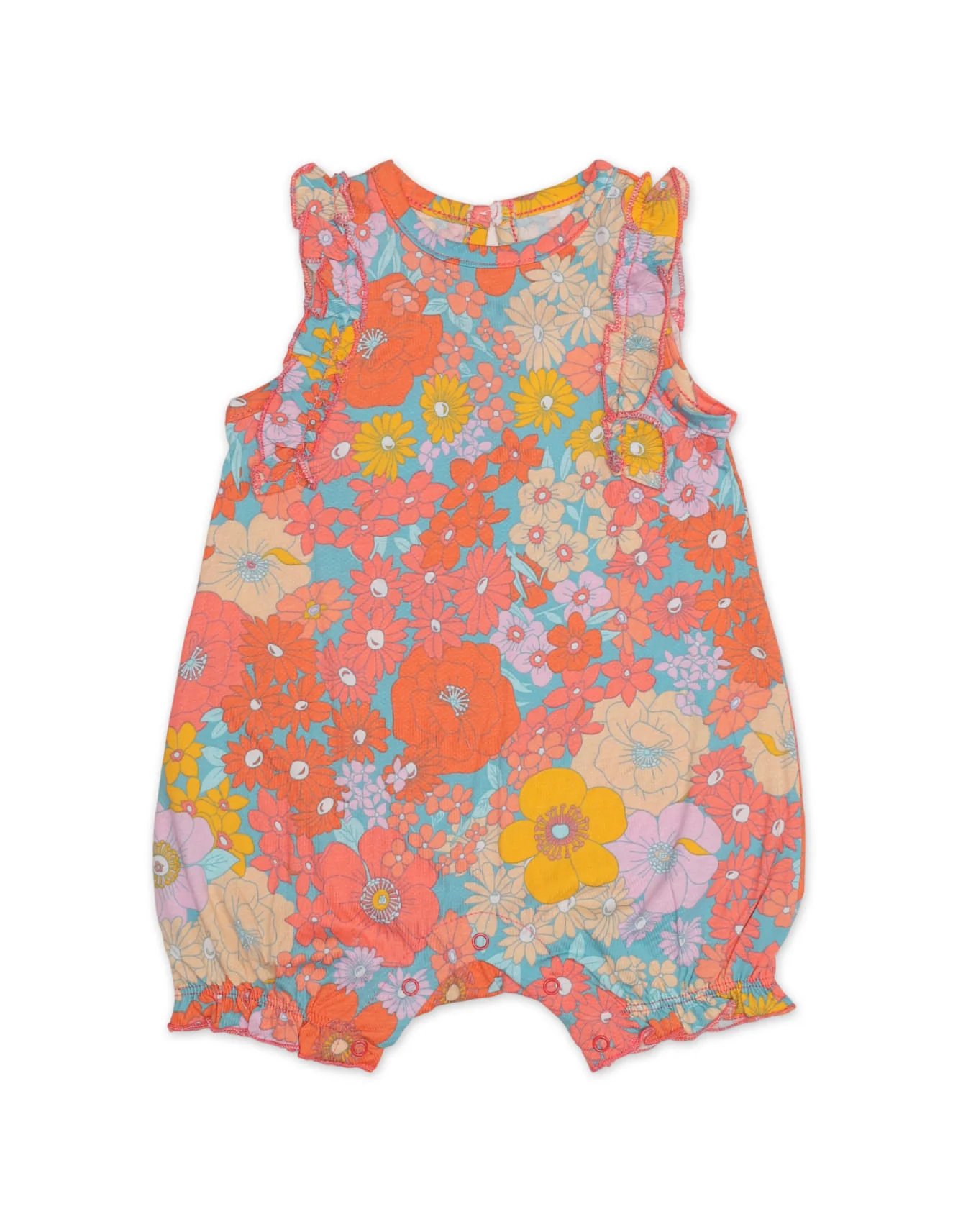 Zubaida's Sleeveless Floral Romper with a coordinating Headband - Image 2