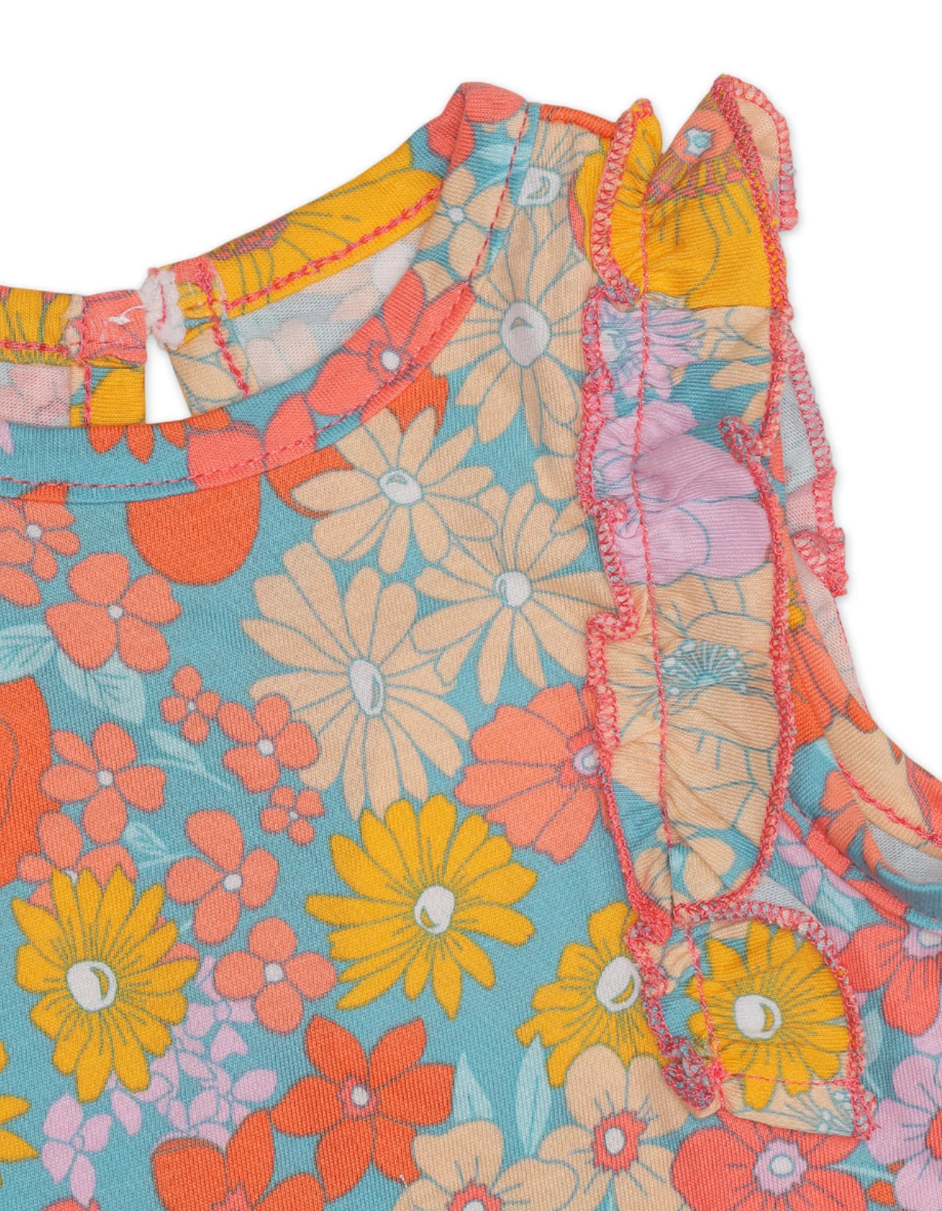 Zubaida's Sleeveless Floral Romper with a coordinating Headband - Image 3