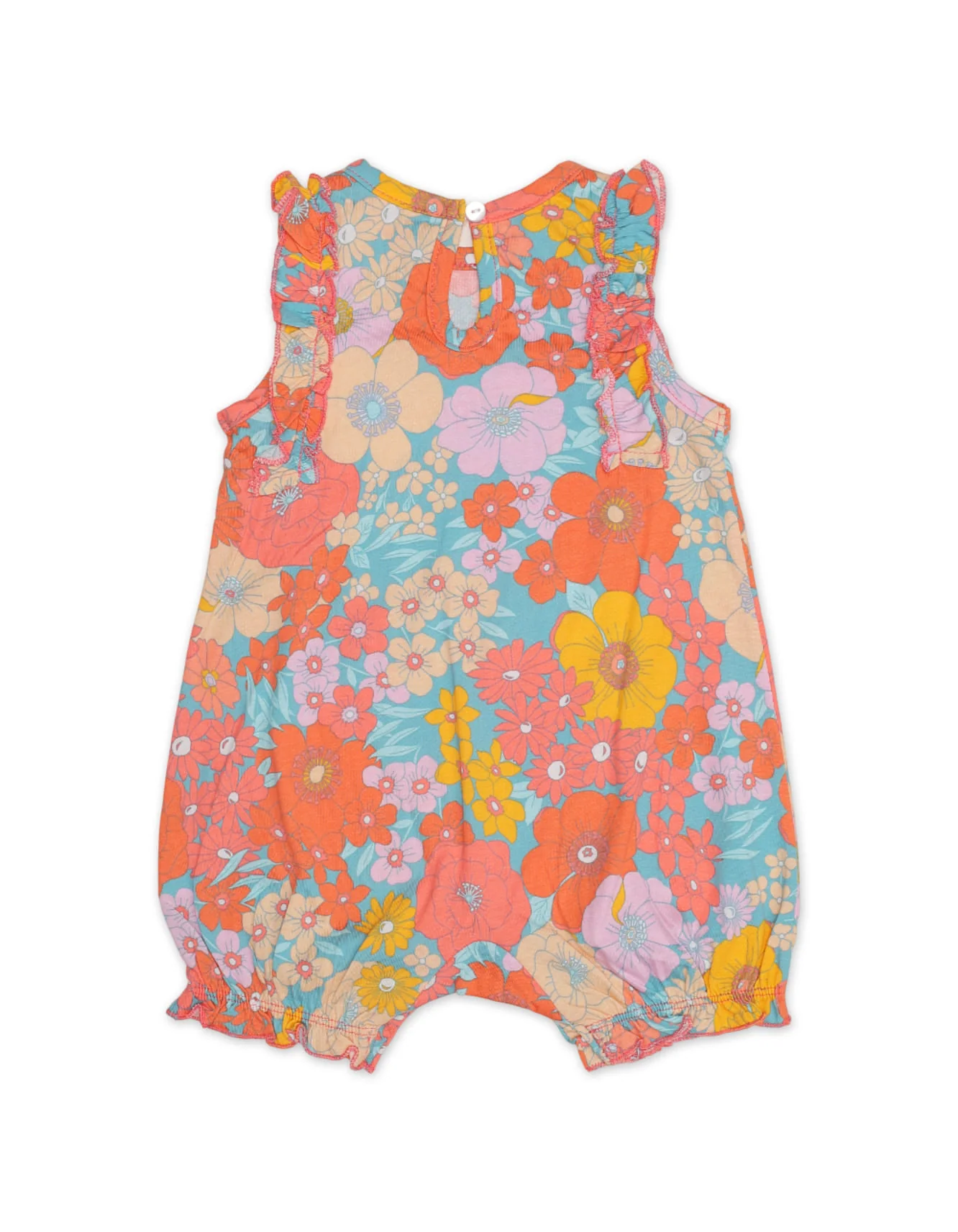 Zubaida's Sleeveless Floral Romper with a coordinating Headband - Image 4
