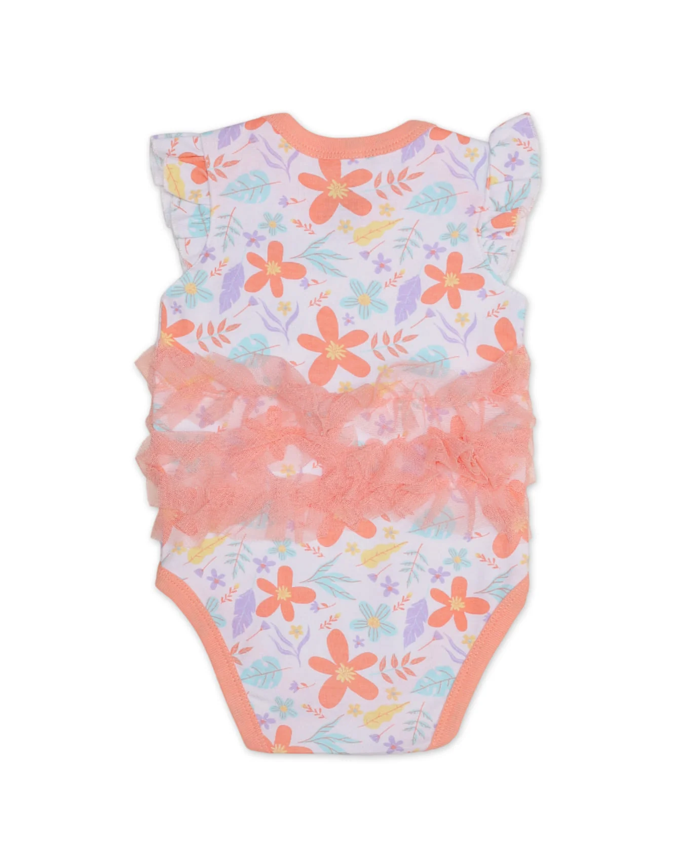 Zubaida's Floral & Fruity 3 Pcs Bodysuit Set with a coordinating Headband - Image 4