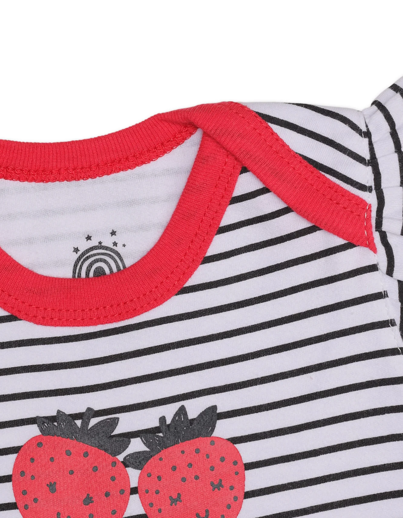 Zubaida's Floral & Fruity 3 Pcs Bodysuit Set with a coordinating Headband - Image 6