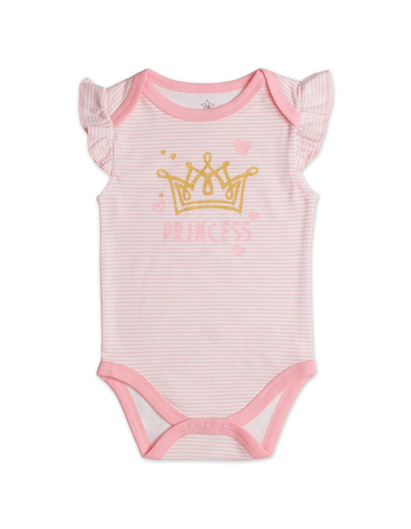 Zubaida's Princess 3 Pcs Bodysuit Set with a coordinating Hat - Image 3