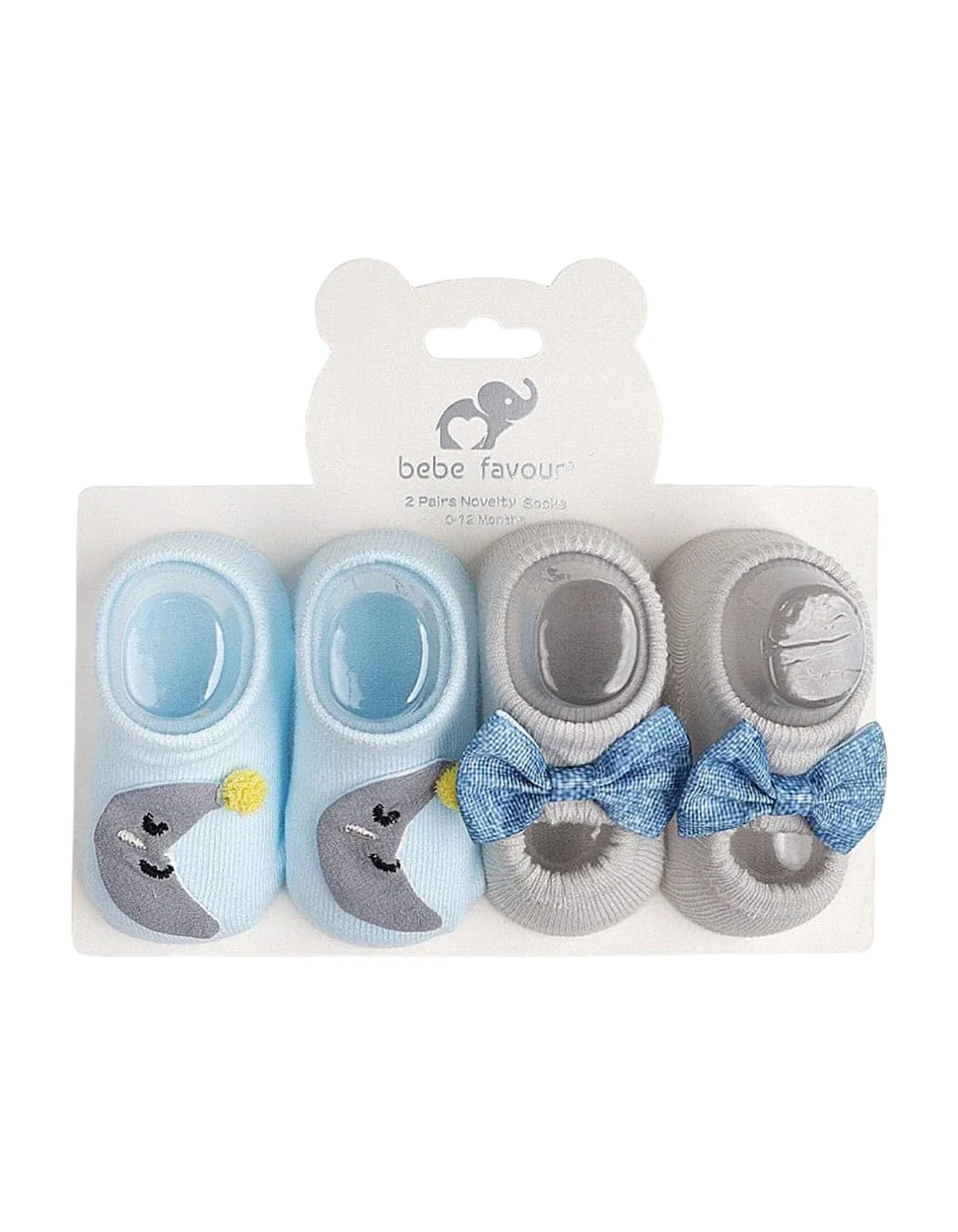 Zubaida's Adorable Soft & Comfortable Anti-Slip Socks - 2 Pairs