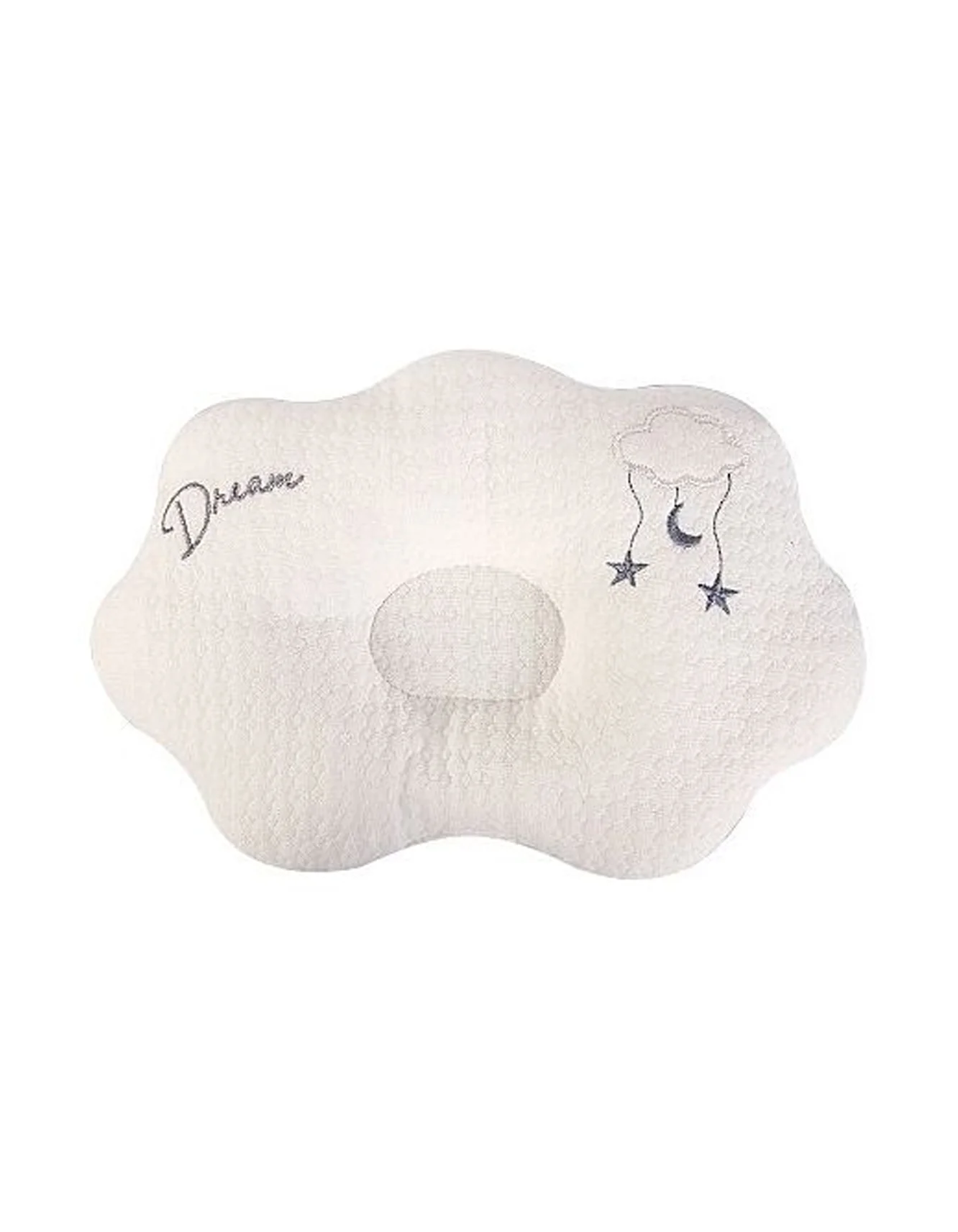 Zubaida's Recessed Center, Soft, Quilted, Cloud-Shaped Pillow