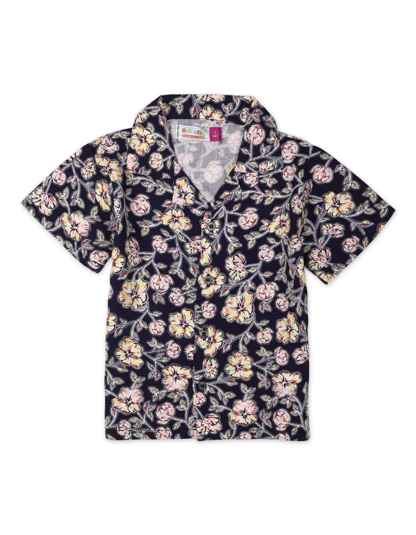 Zubaida's Vibrant "Blossoms" Button-Down Shirt