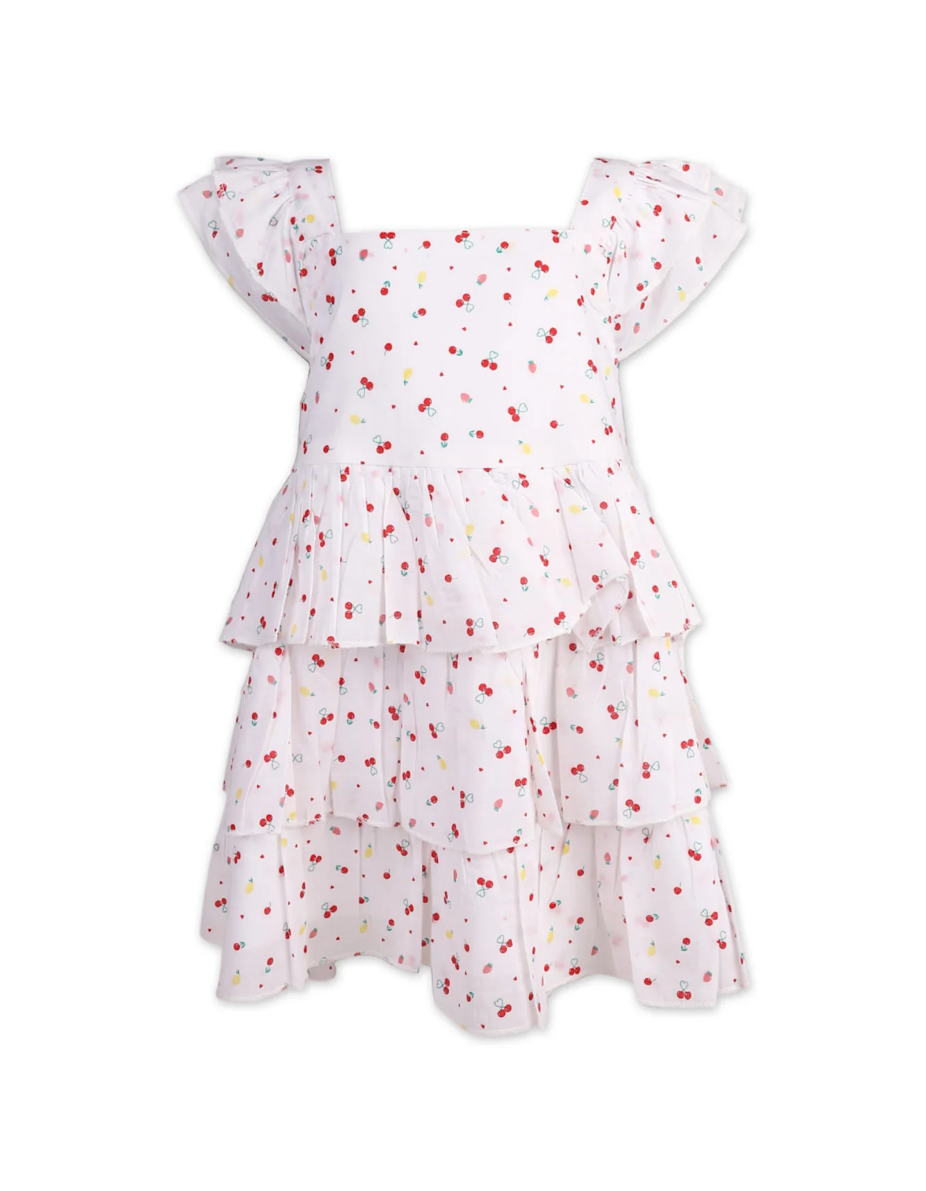 Dress with Layers and Summer Fruits Delight Print at Zubaidas Official™ Pakistan - Image 2
