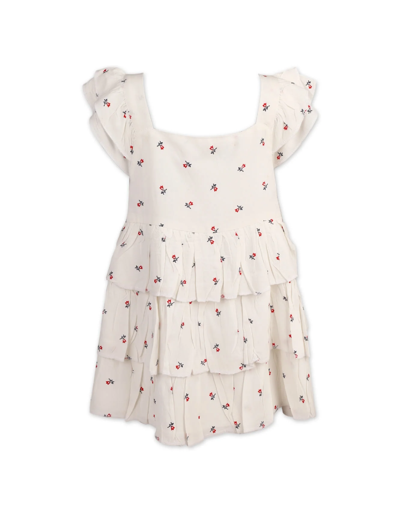 Dress with Vibrant Crimson Blossom Slumber Print at Zubaidas Official™ Pakistan