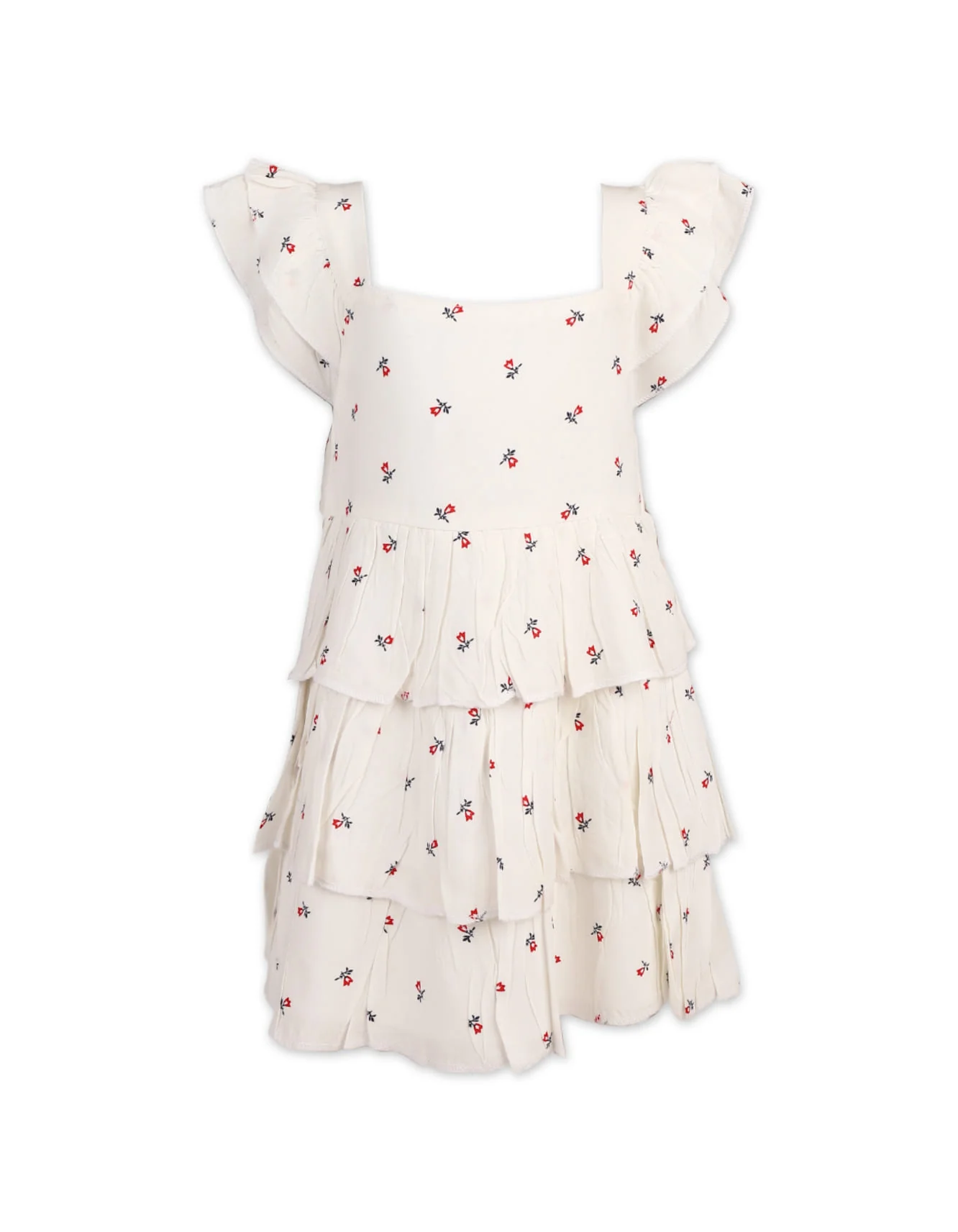 Dress with Vibrant Crimson Blossom Slumber Print at Zubaidas Official™ Pakistan - Image 2