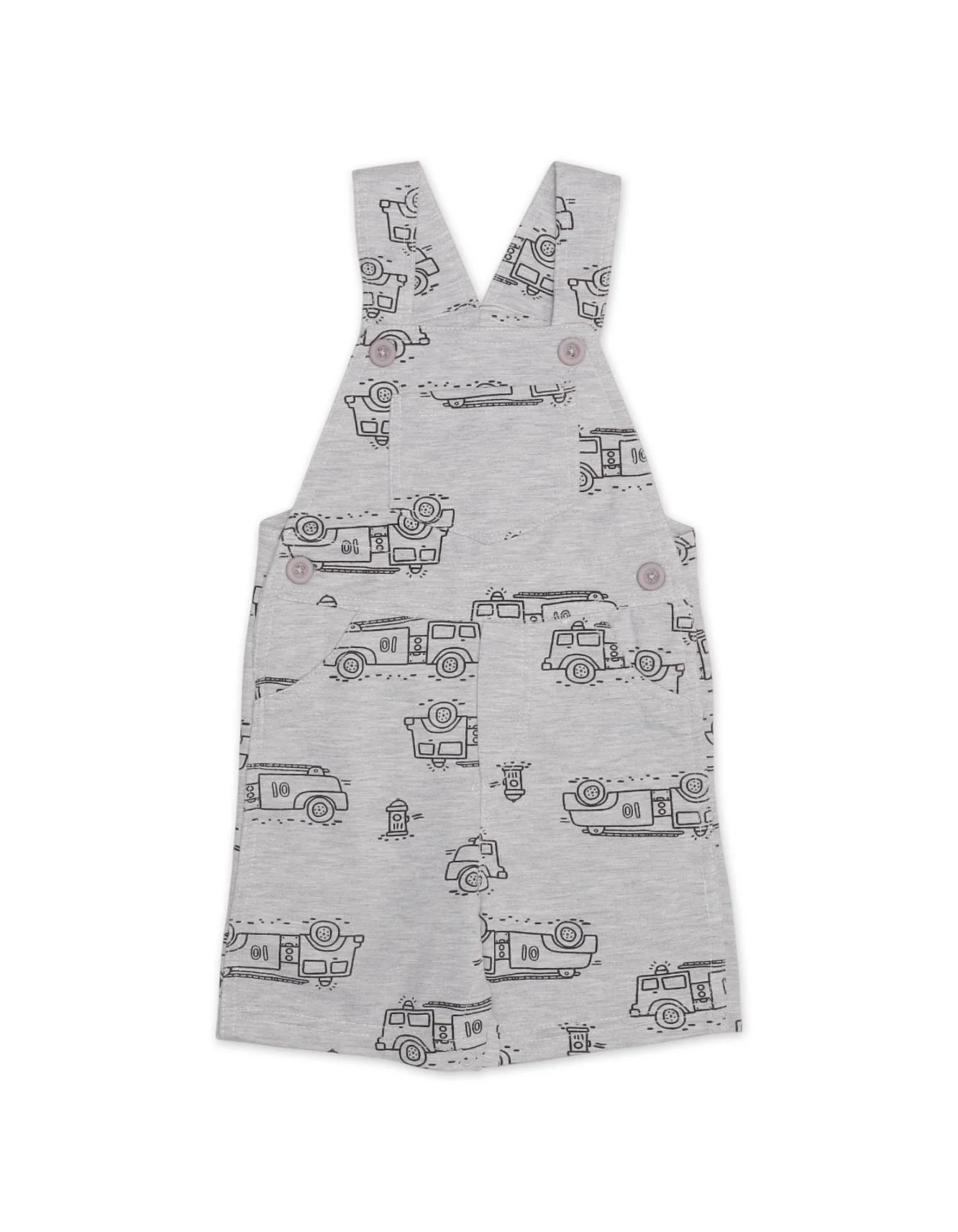 Zubaida's 2 Pcs Fire Truck Romper Suit Set - Image 2