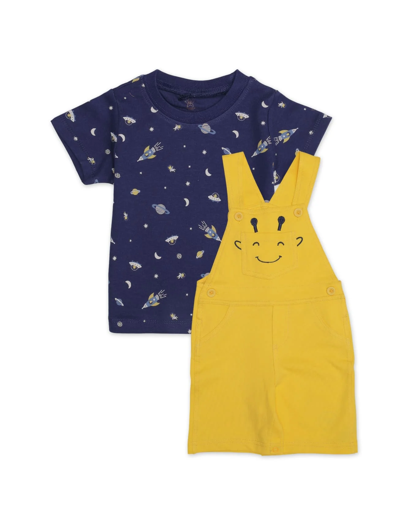 Zubaida's 2 Pcs Fun Space Romper Suit Set