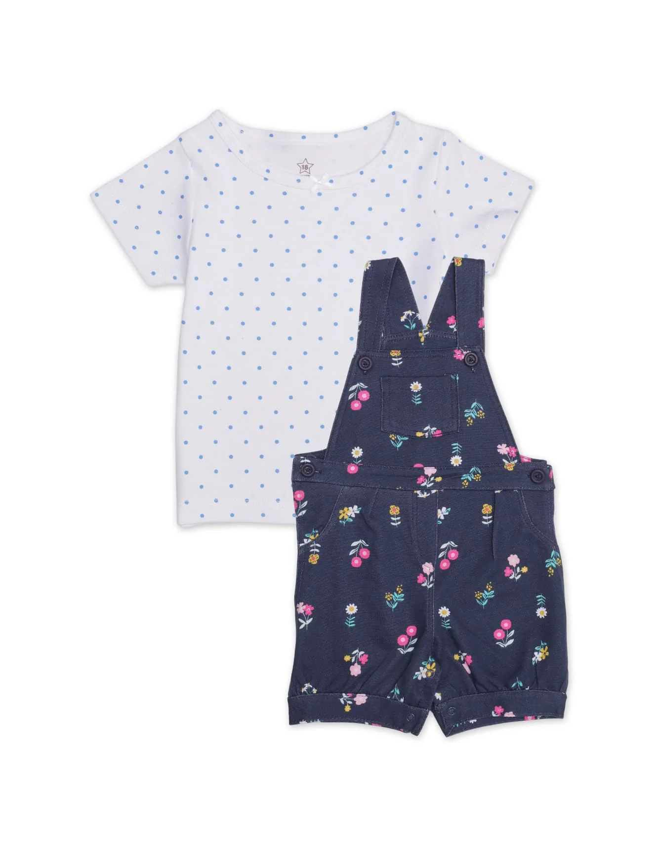 Zubaida's 2 Pcs Floral Romper Suit Set