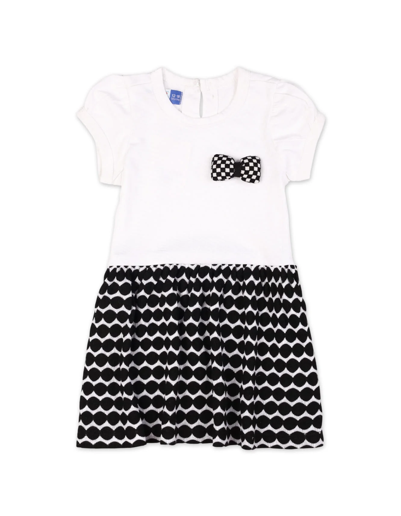 Casual Dress Black and White Bow at Zubaidas Official™ Pakistan