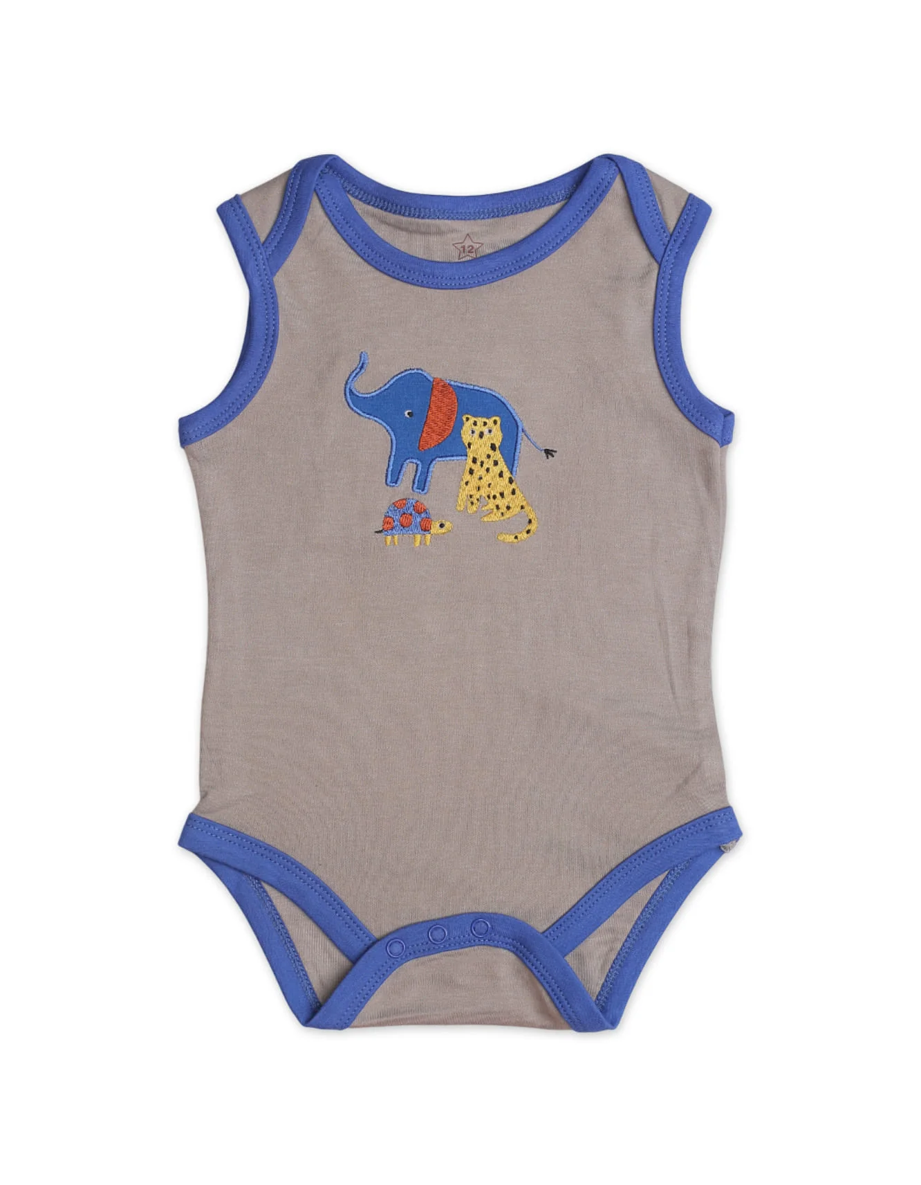 Zubaida's Safari 3 Pcs Bodysuit Set with a coordinating Hat - Image 3