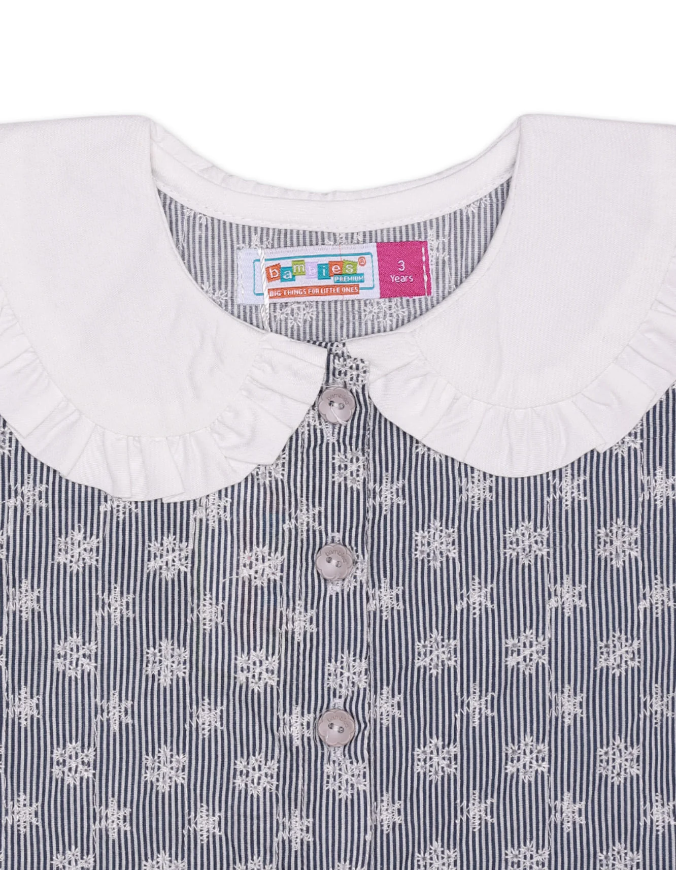 Zubaida's Ruffle Collar & Front Button-Down Top - Image 3