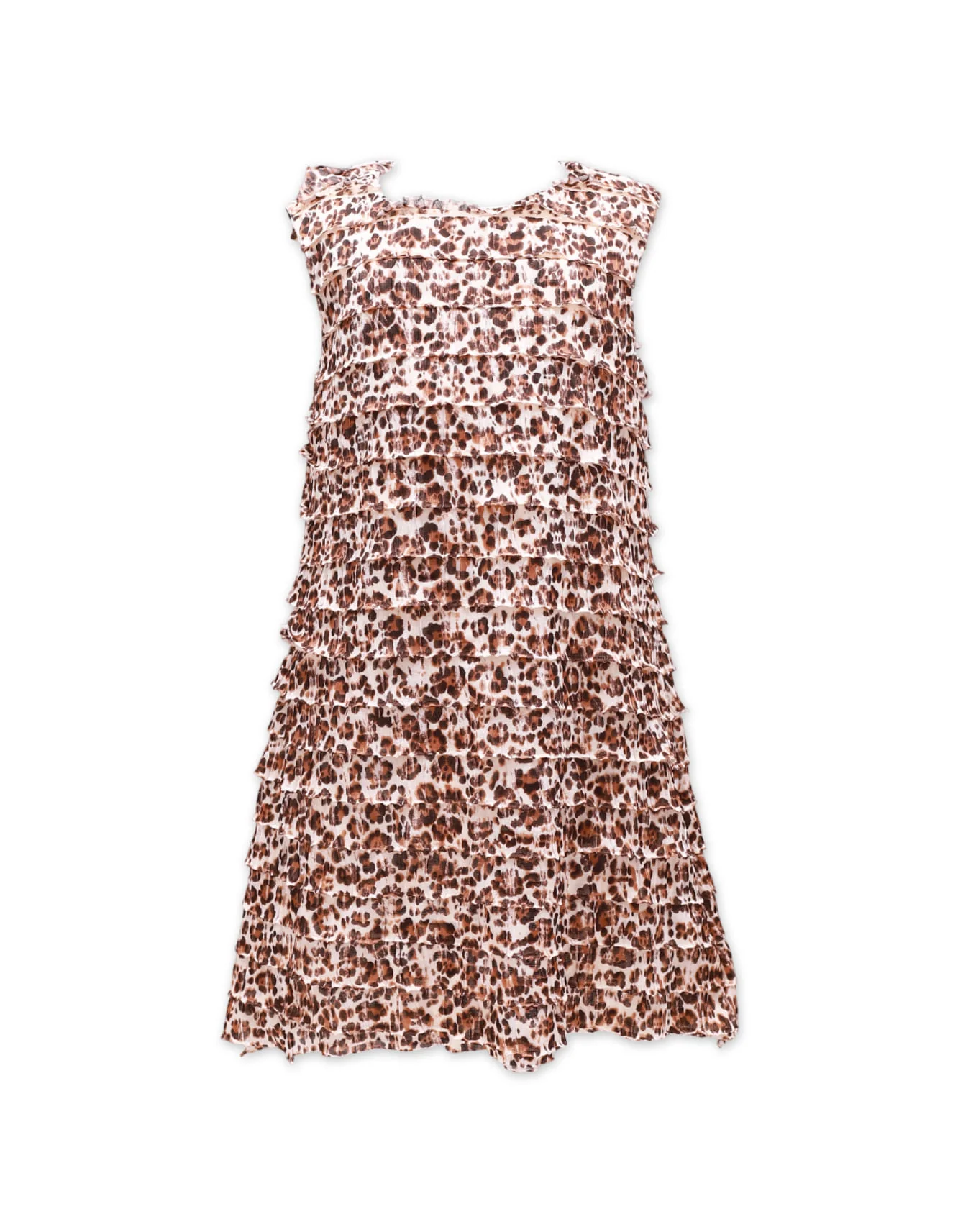 Zubaida's Leapord Print Multi-layered Dress