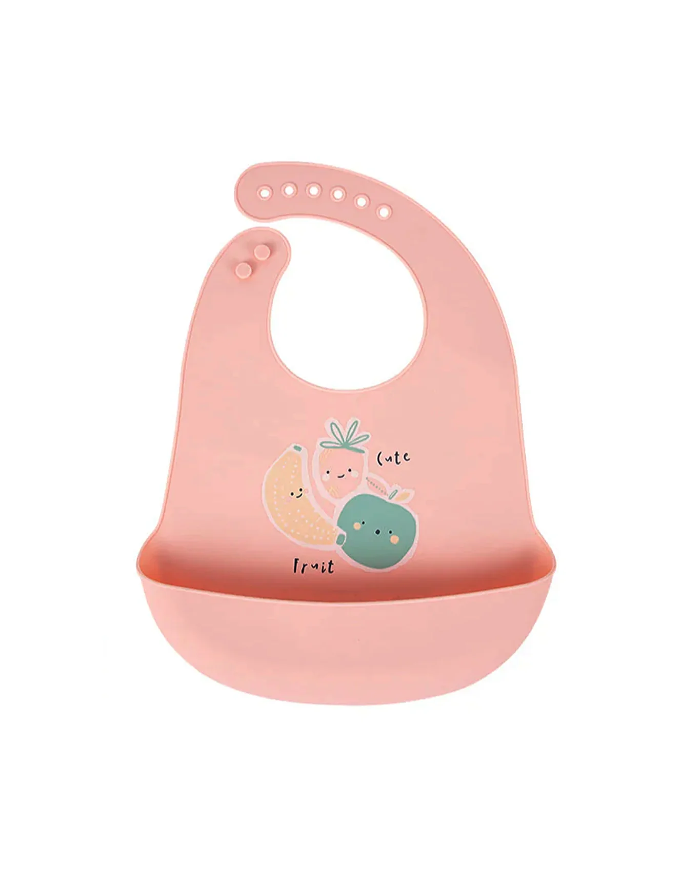 Zubaida's Adjustable Silicone Bib with Wide Catch Pocket