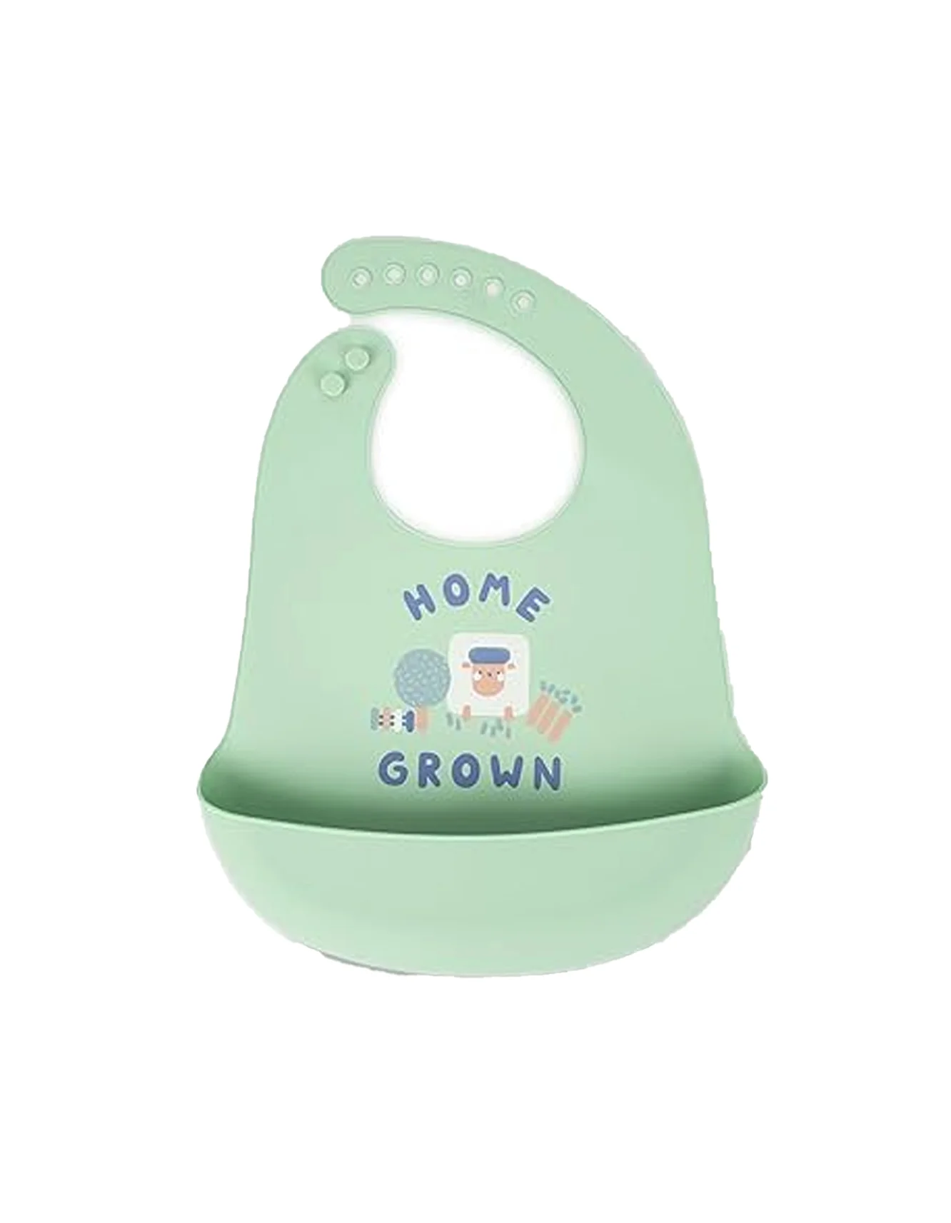 Zubaida's Adjustable Silicone Bib with Wide Catch Pocket