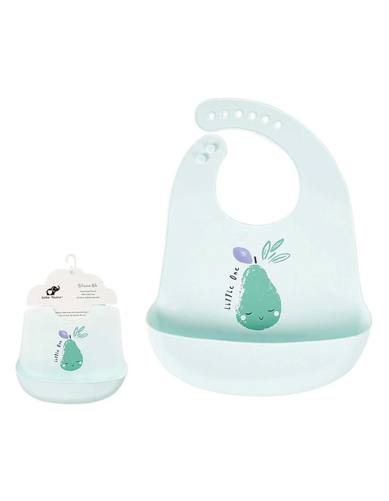 Zubaida's Adjustable Silicone Bib with Wide Catch Pocket