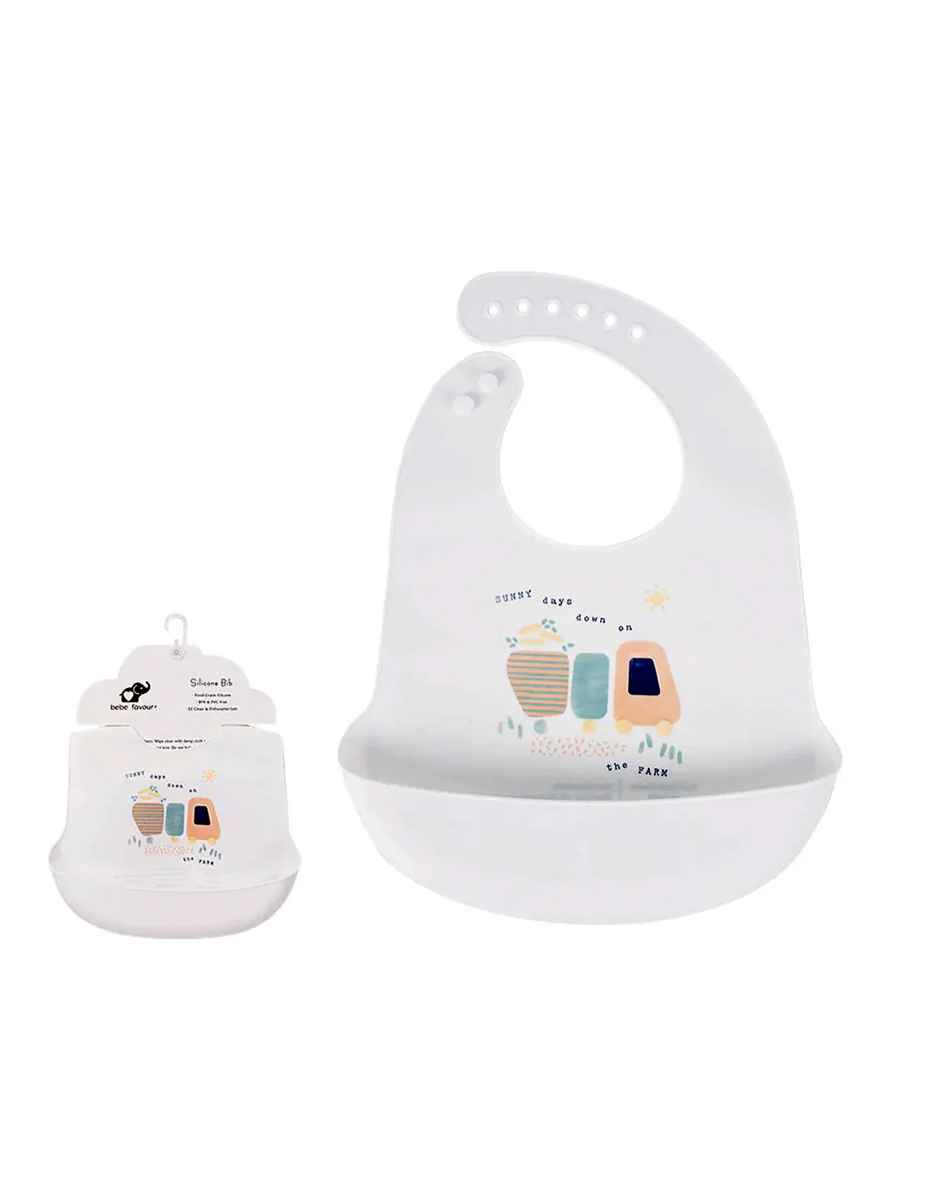 Zubaida's Adjustable Silicone Bib with Wide Catch Pocket