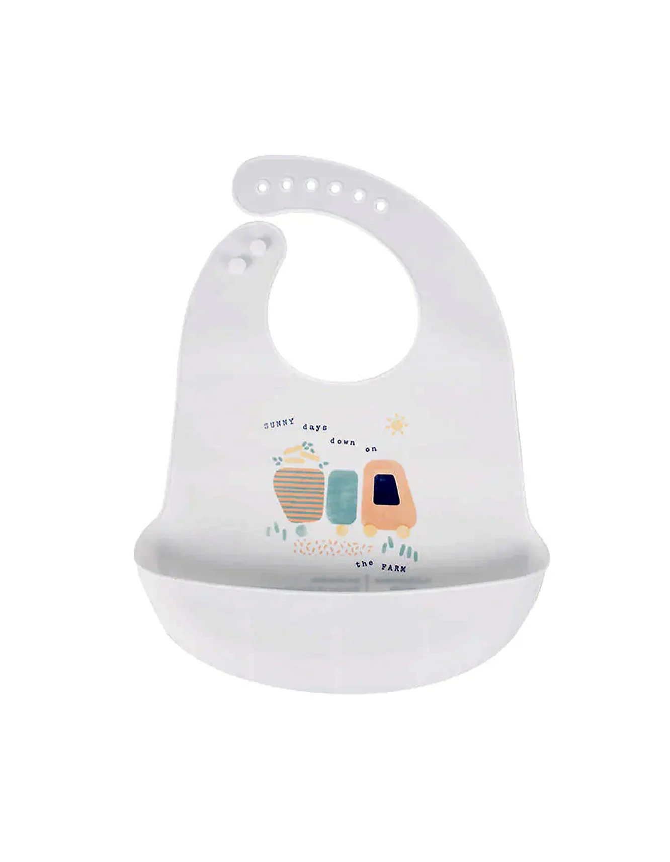 Zubaida's Adjustable Silicone Bib with Wide Catch Pocket - Image 2