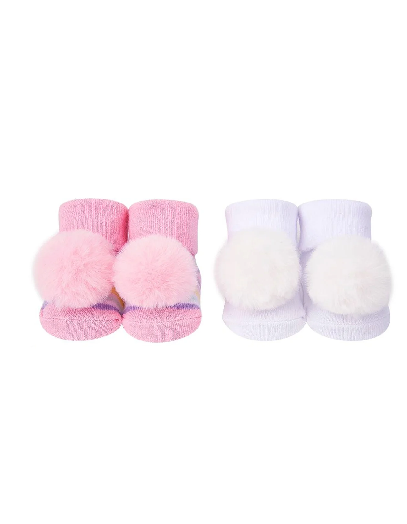 Zubaida's Adorable Fluffy Pom-Poms Socks - 2 Pairs