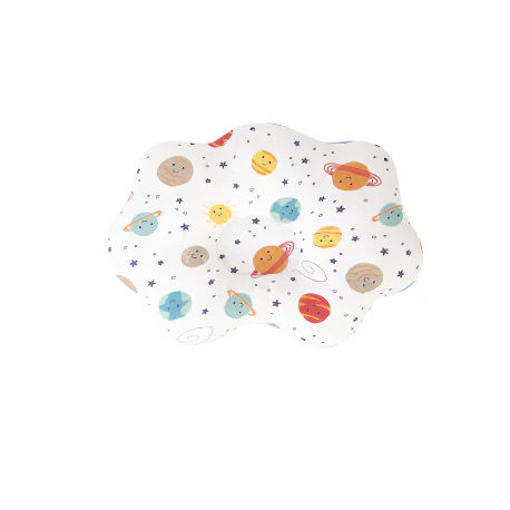 Zubaida's Recessed Center, Soft, Quilted, Cloud-Shaped Pillow