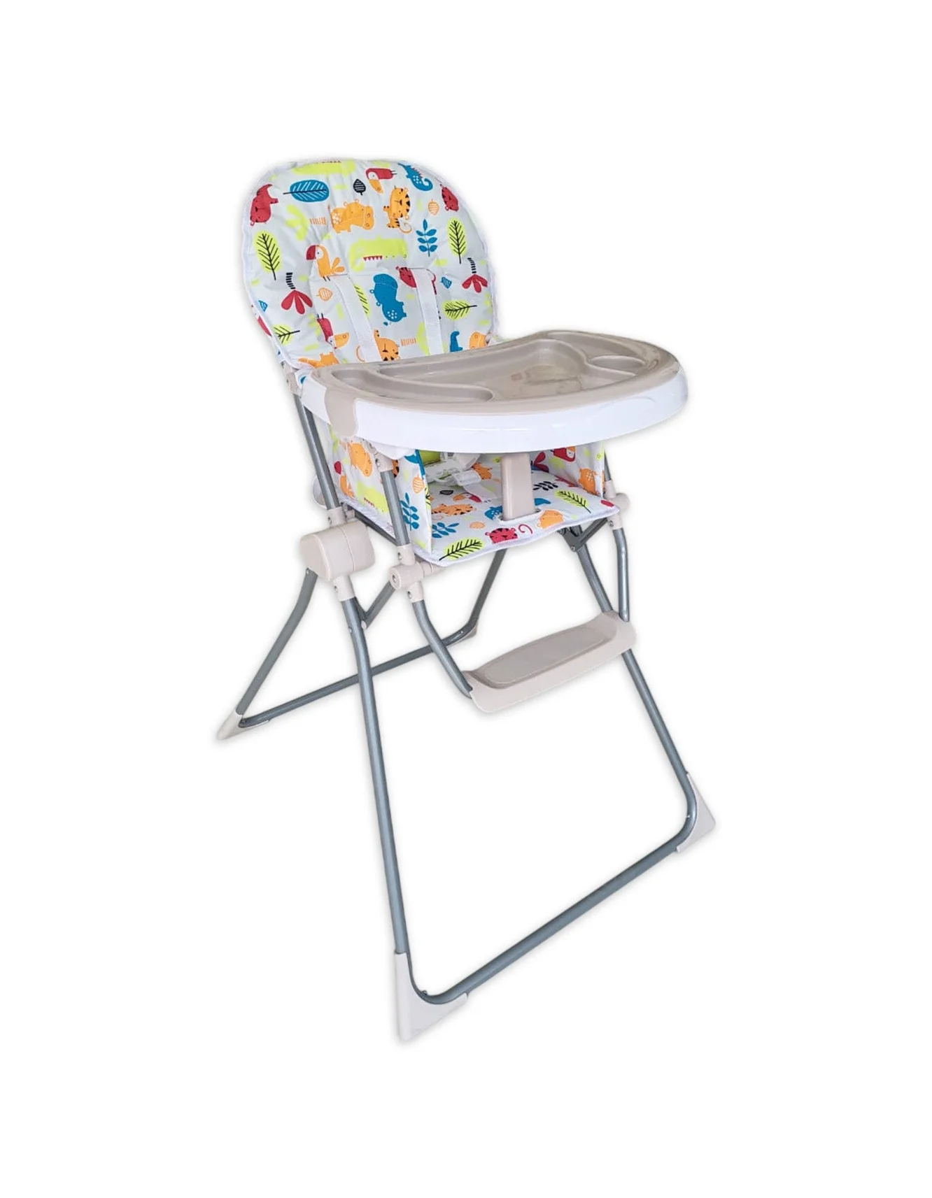 Zubaida's Bambies® Stylish & Compact Folding Baby High Chair with Adjustable Tray and 5-Point Harness