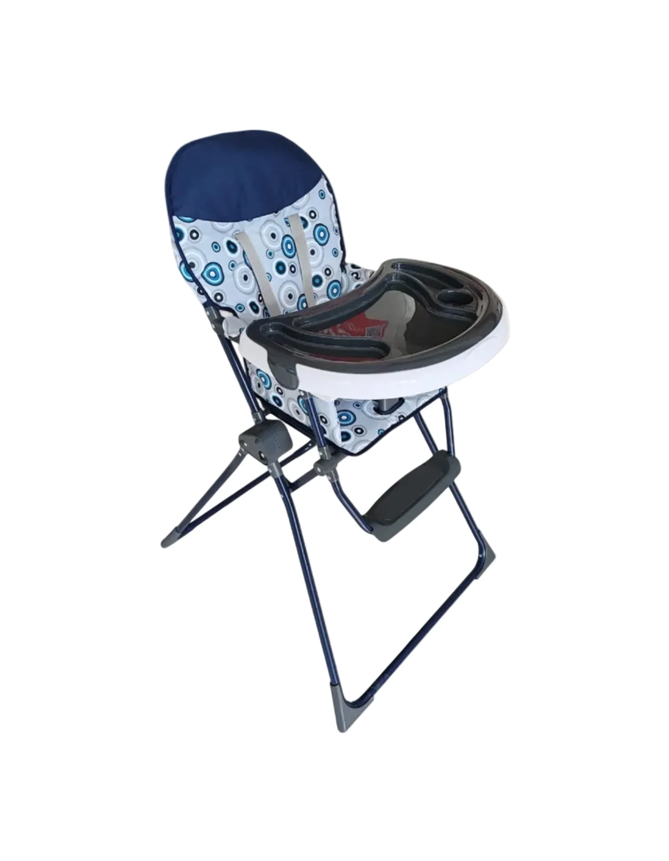 Zubaida's Bambies® Stylish & Compact Folding Baby High Chair with Adjustable Tray and 5-Point Harness