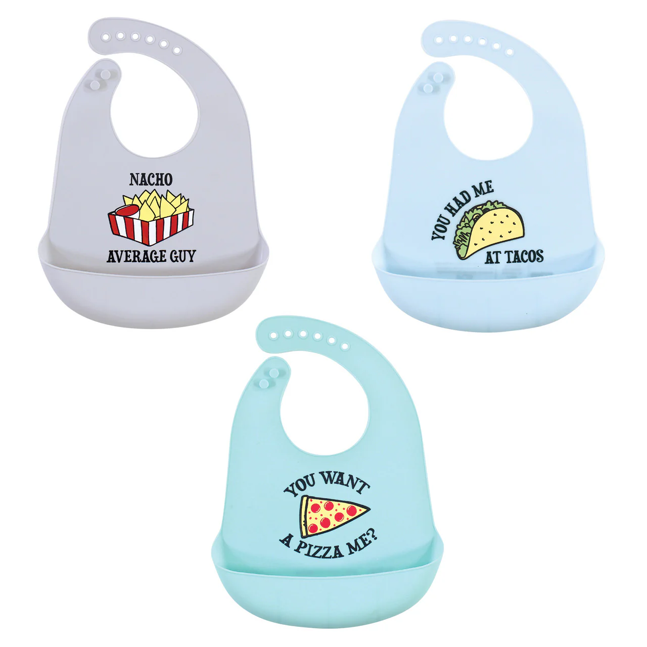Zubaida's Bib Slicon Fast Food - Pack of 3