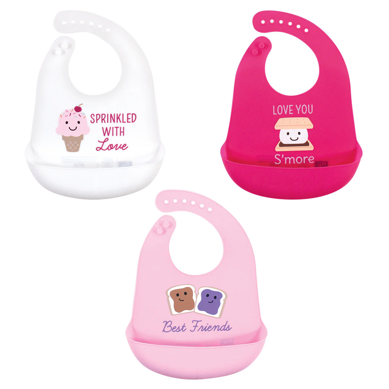 Bib Slicon Ice Cream Pack of 3 at Zubaidas Official™