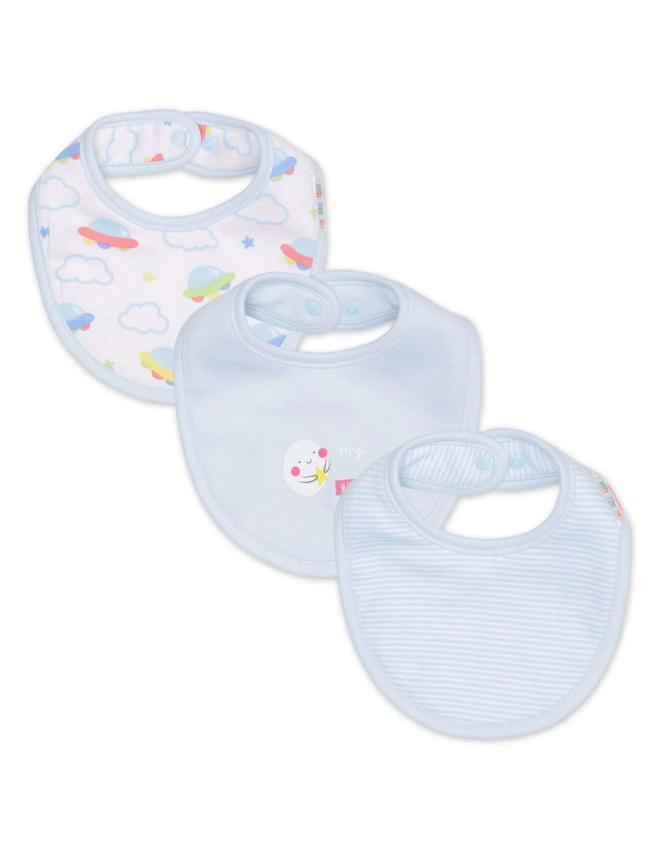 Zubaida's Bibs Pack of 3 - Clouds Theme