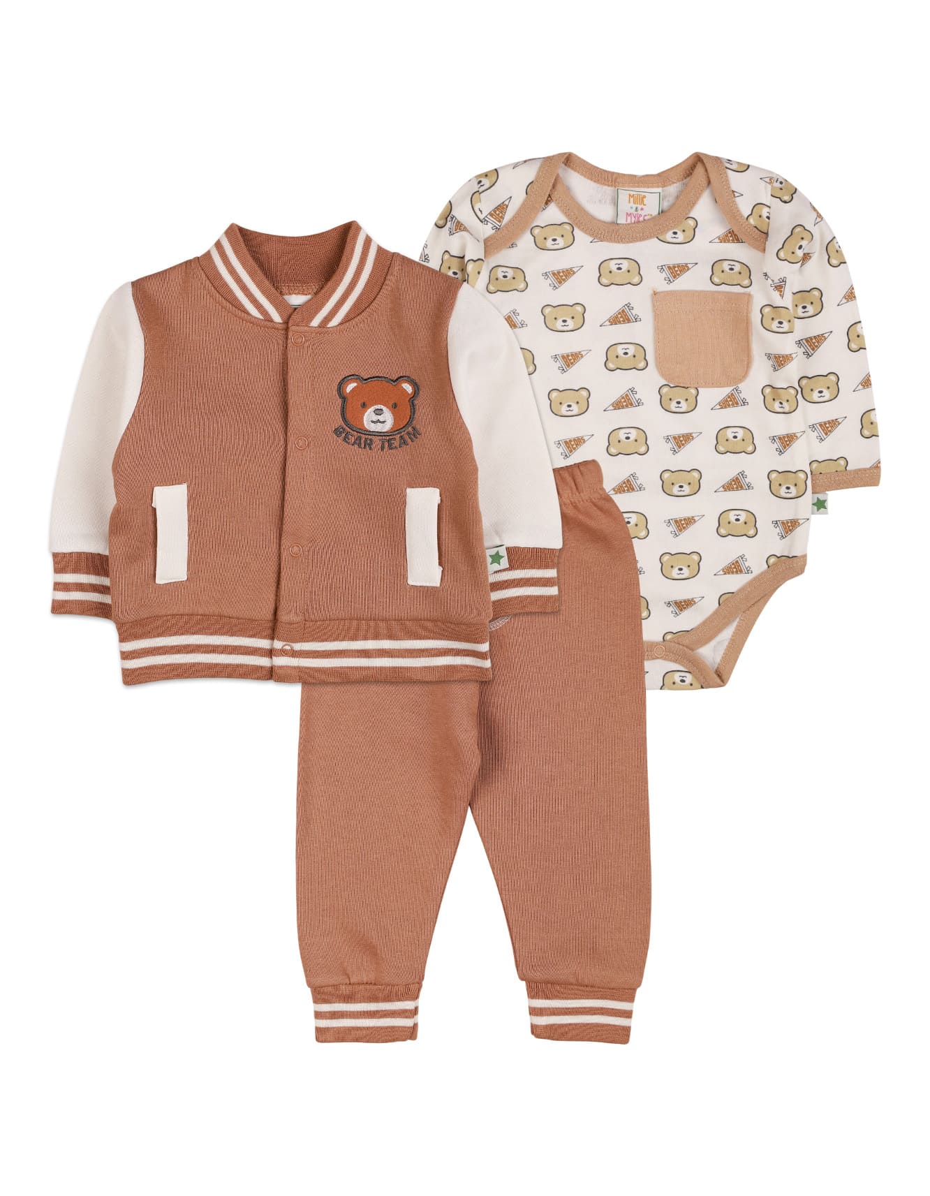 Zubaida's Bodysuit 3 Pcs Bear Team