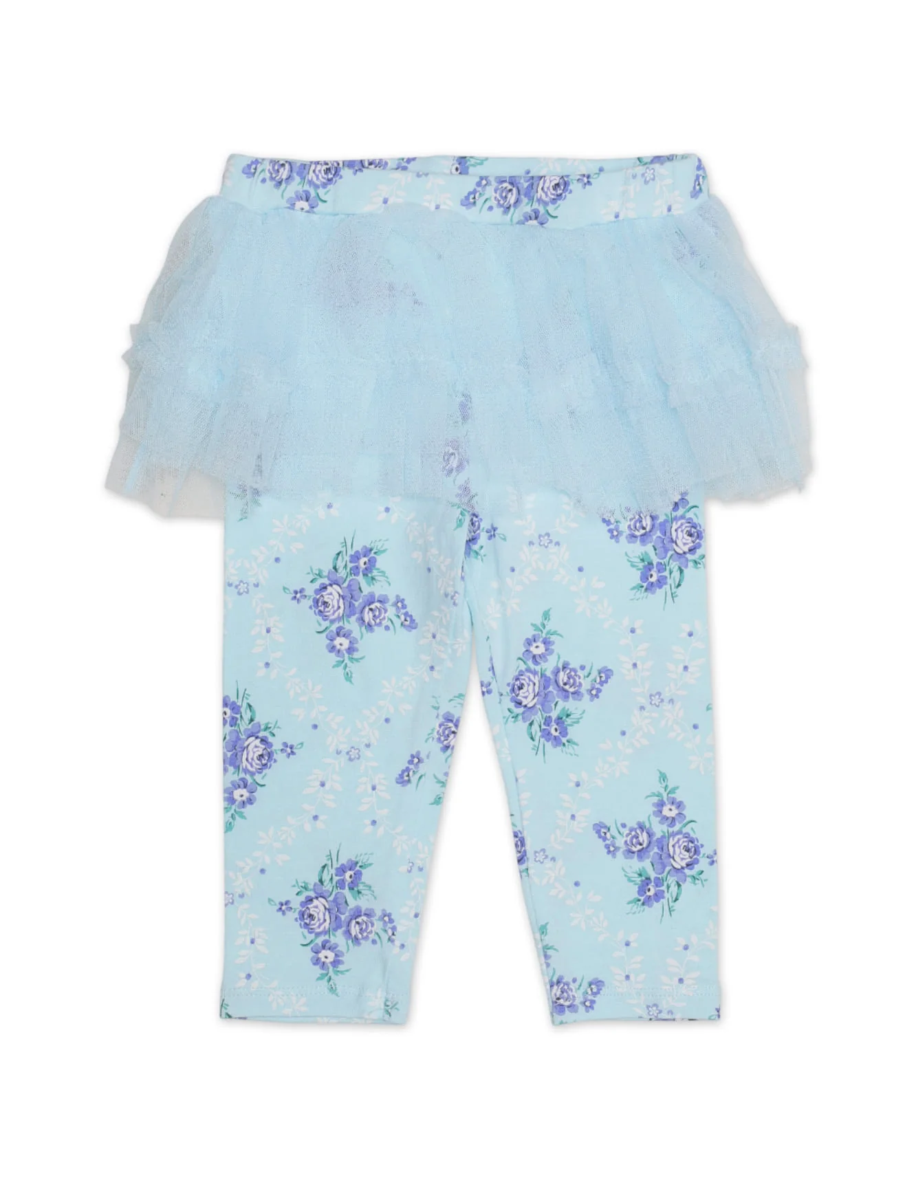Zubaida's Floral 4 Pcs Bodysuit Set with Tutu Tights and a coordinating Headband - Image 7