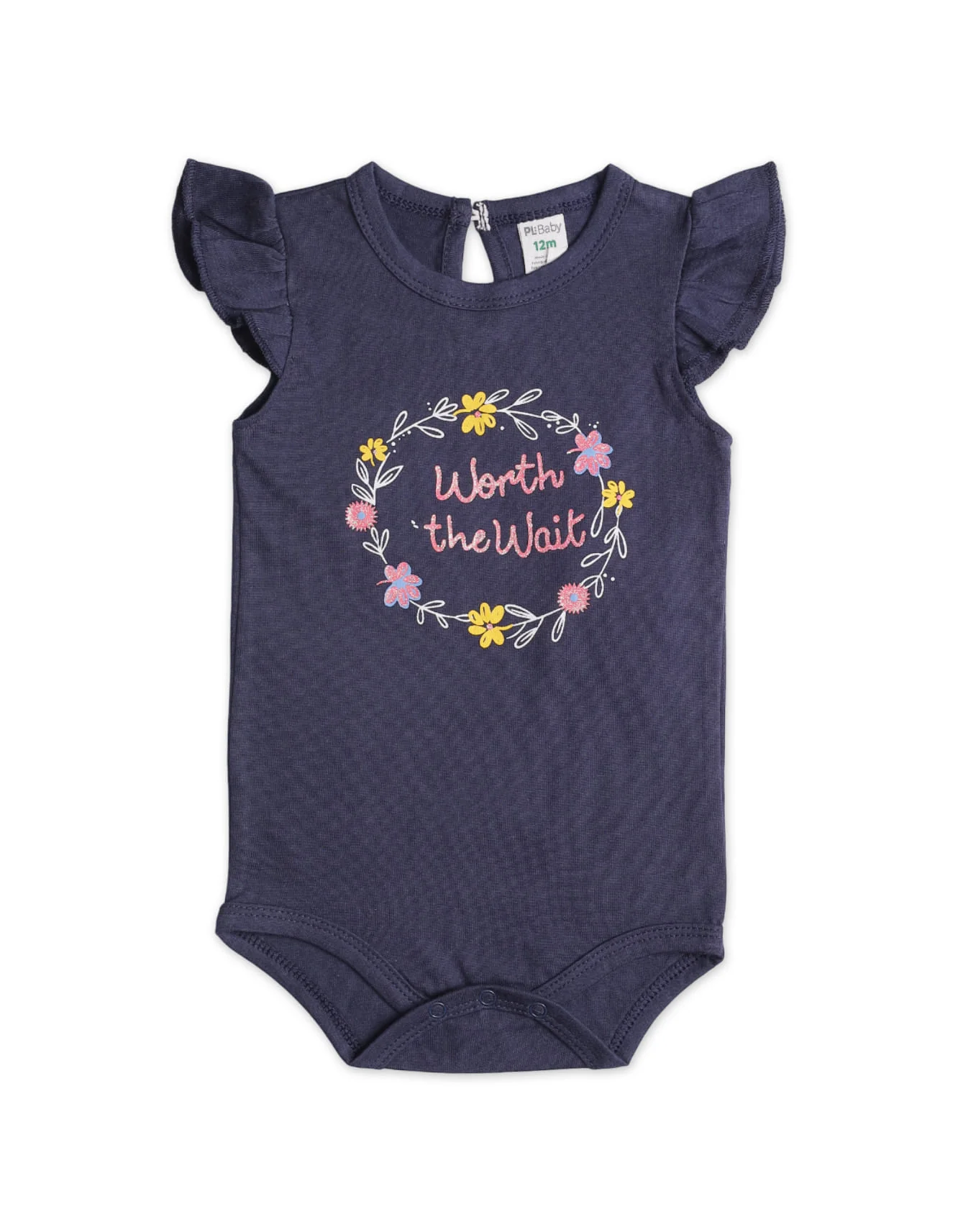 Zubaida's Floral 4 Pcs Bodysuit Set with Tutu Tights and a coordinating Headband - Image 2
