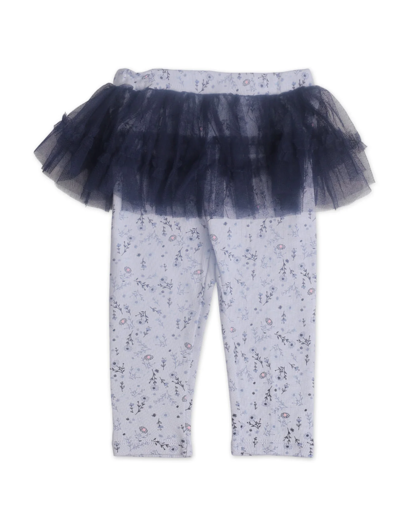 Zubaida's Floral 4 Pcs Bodysuit Set with Tutu Tights and a coordinating Headband - Image 4
