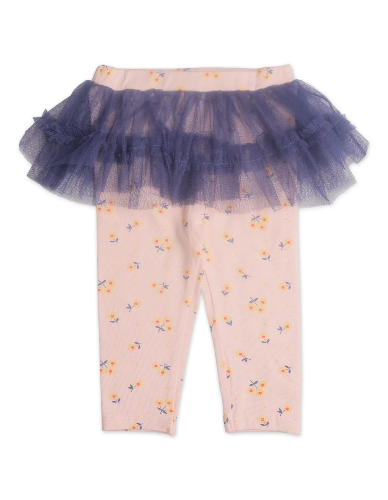 Zubaida's Floral 4 Pcs Bodysuit Set with Tutu Tights and a coordinating Headband - Image 4