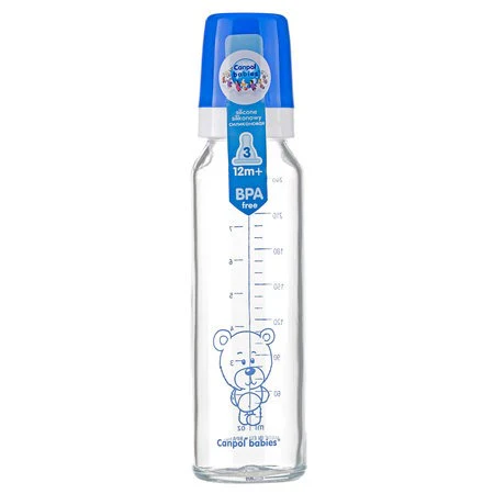 Canpol Babies Narrow Neck Glass Bottle 240 ML 42/101 at Zubaidas Official™