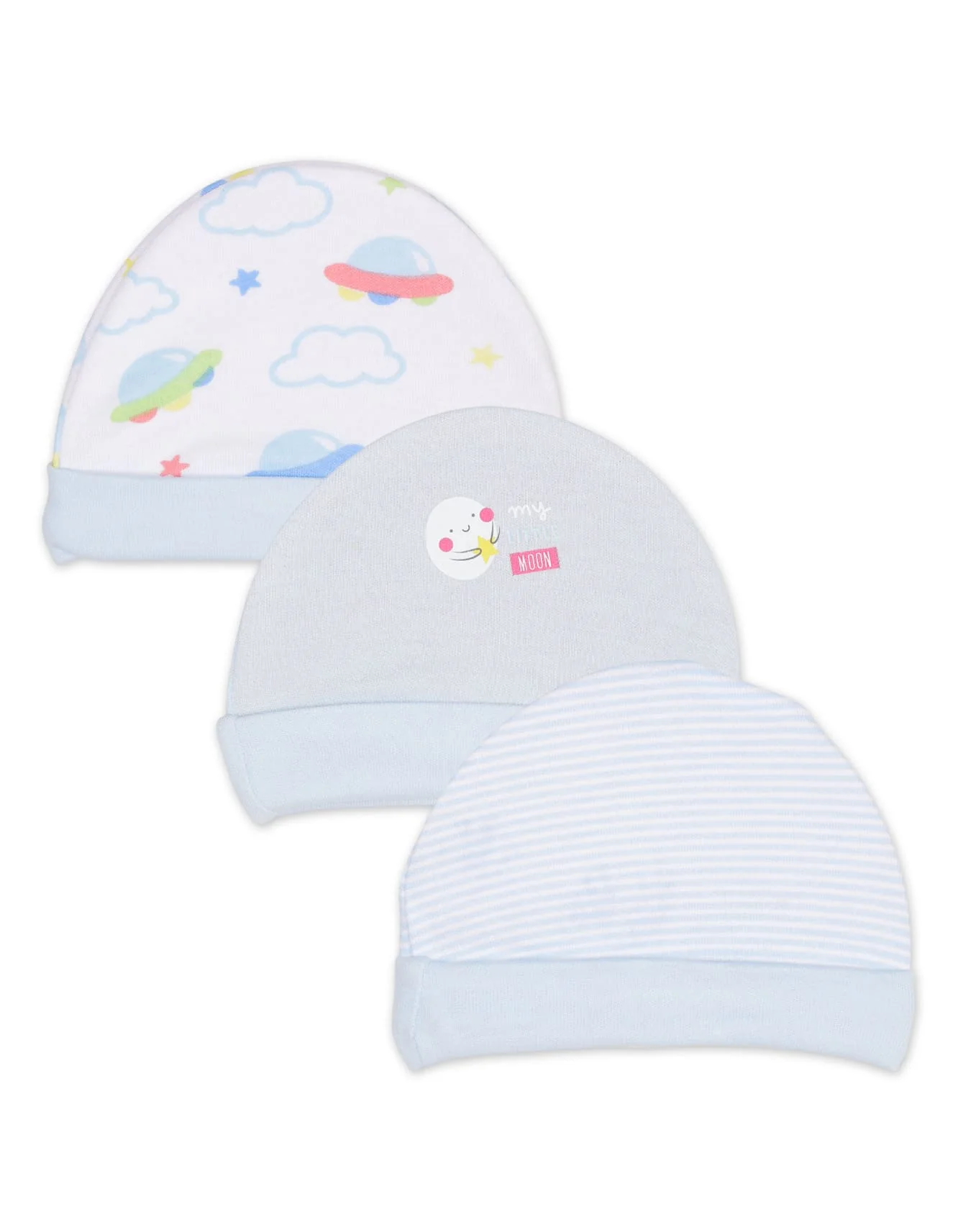 Zubaida's Caps Pack of 3 (Small) - Clouds Theme