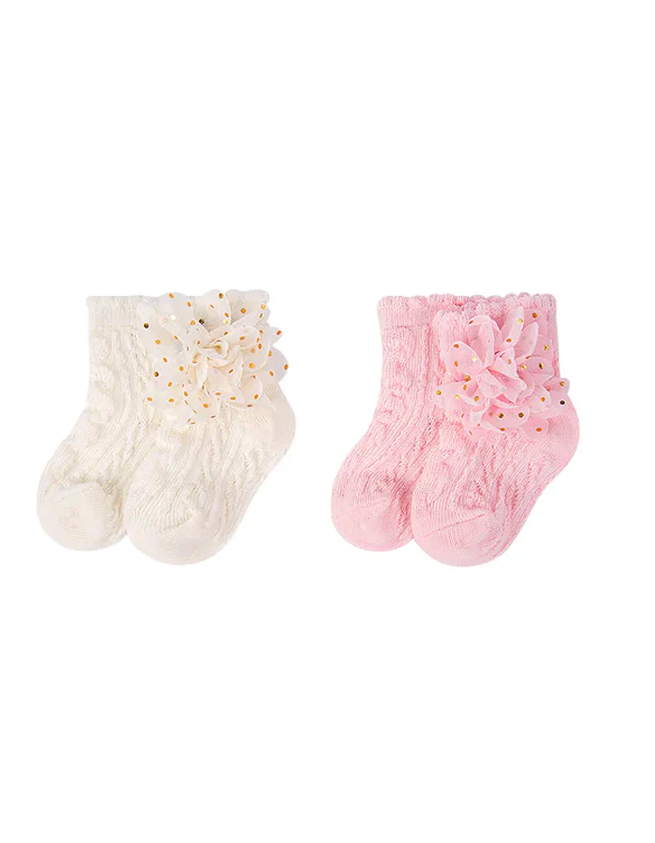 Zubaida's Elegant Floral Sparkling Socks - 2 Pairs