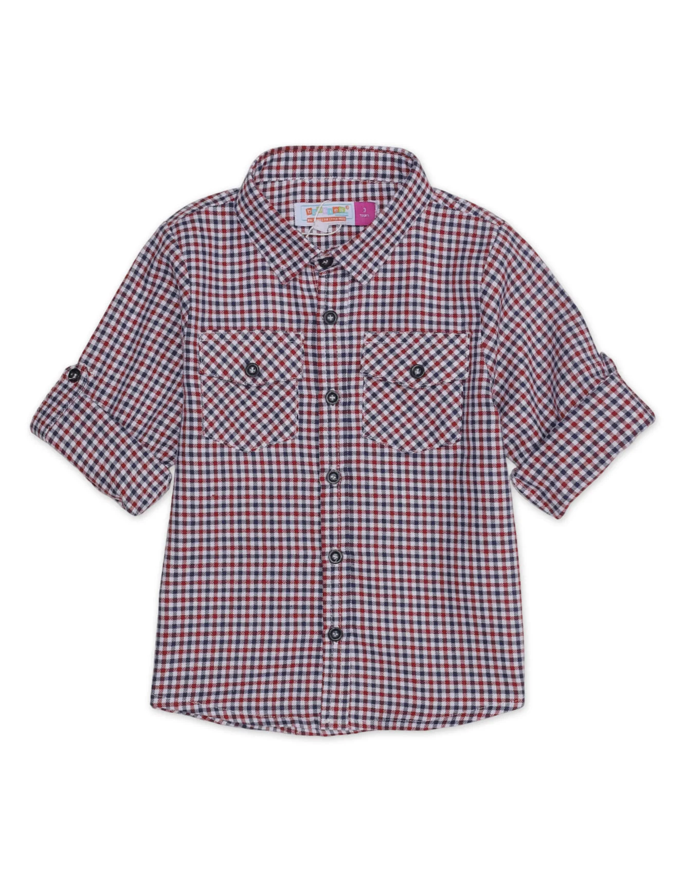 Zubaida's Full Sleeves Double Pocket Classic Plaid Shirt - Image 2