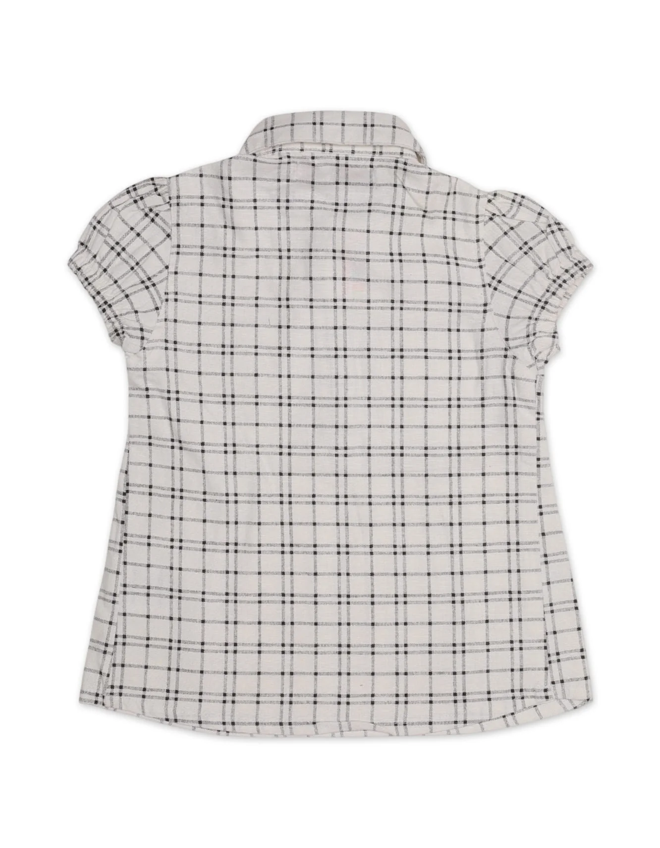 Zubaida's Short-Sleeves Checkered Top - Image 3