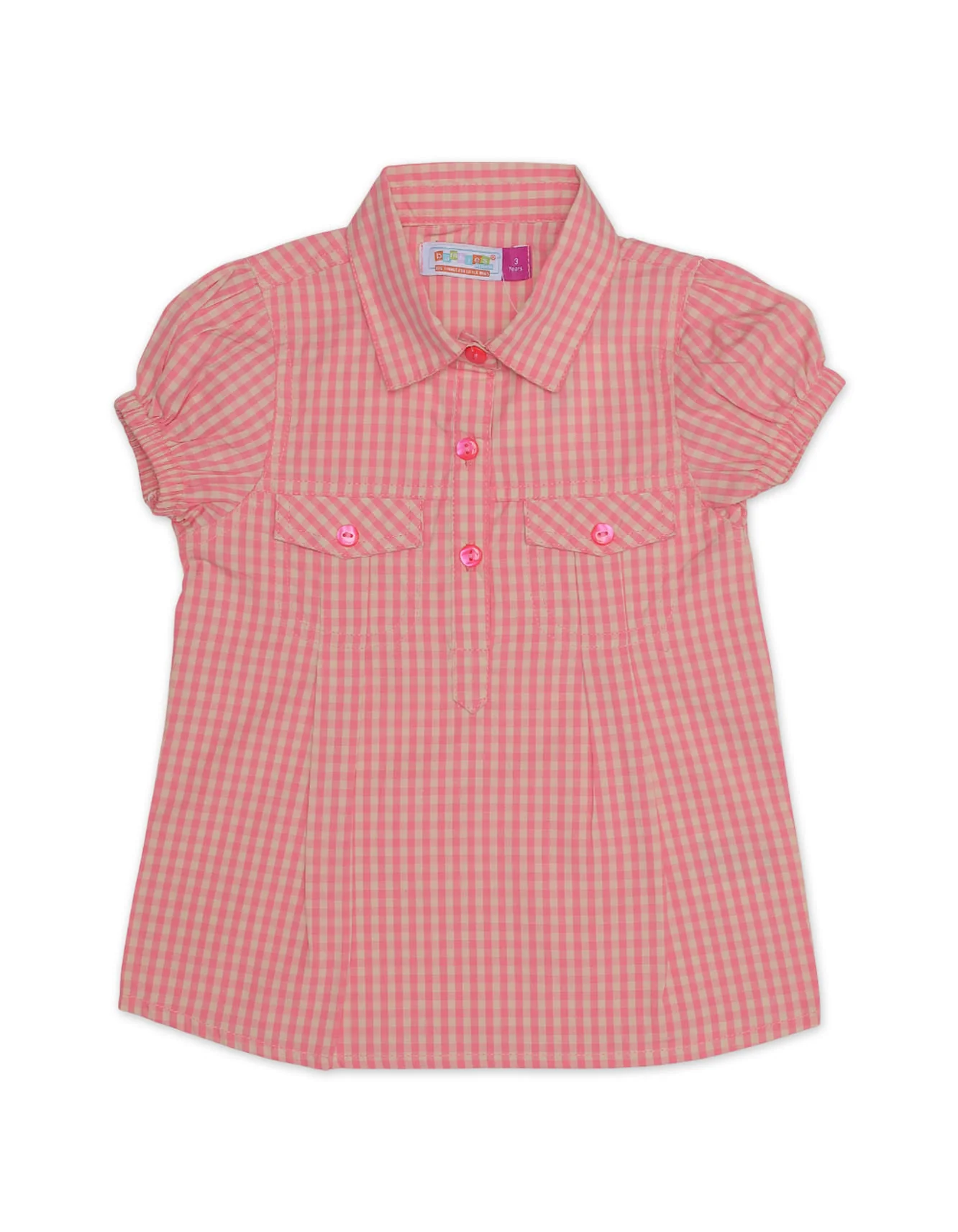 Zubaida's Short-Sleeves Checkered Top