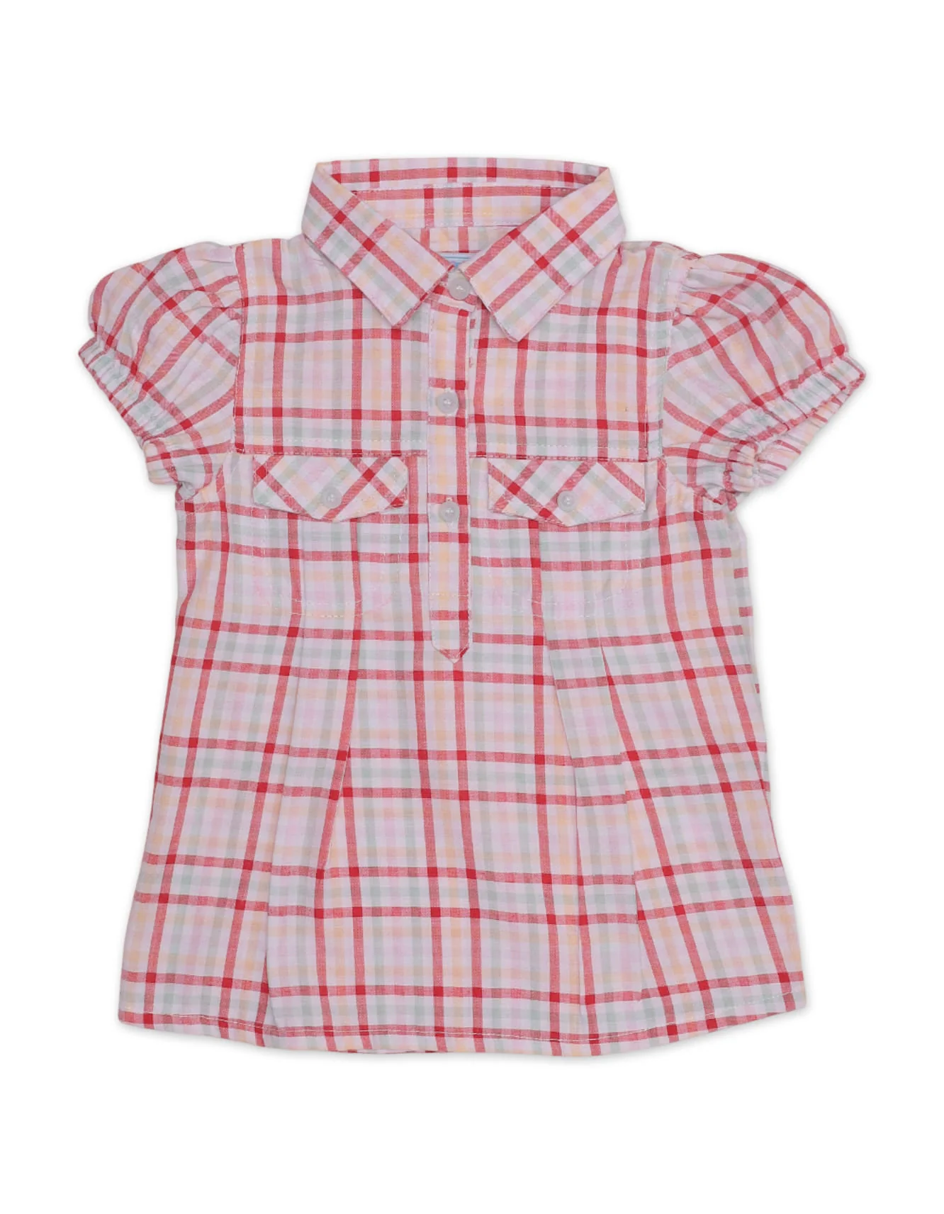 Zubaida's Short-Sleeves Checkered Top
