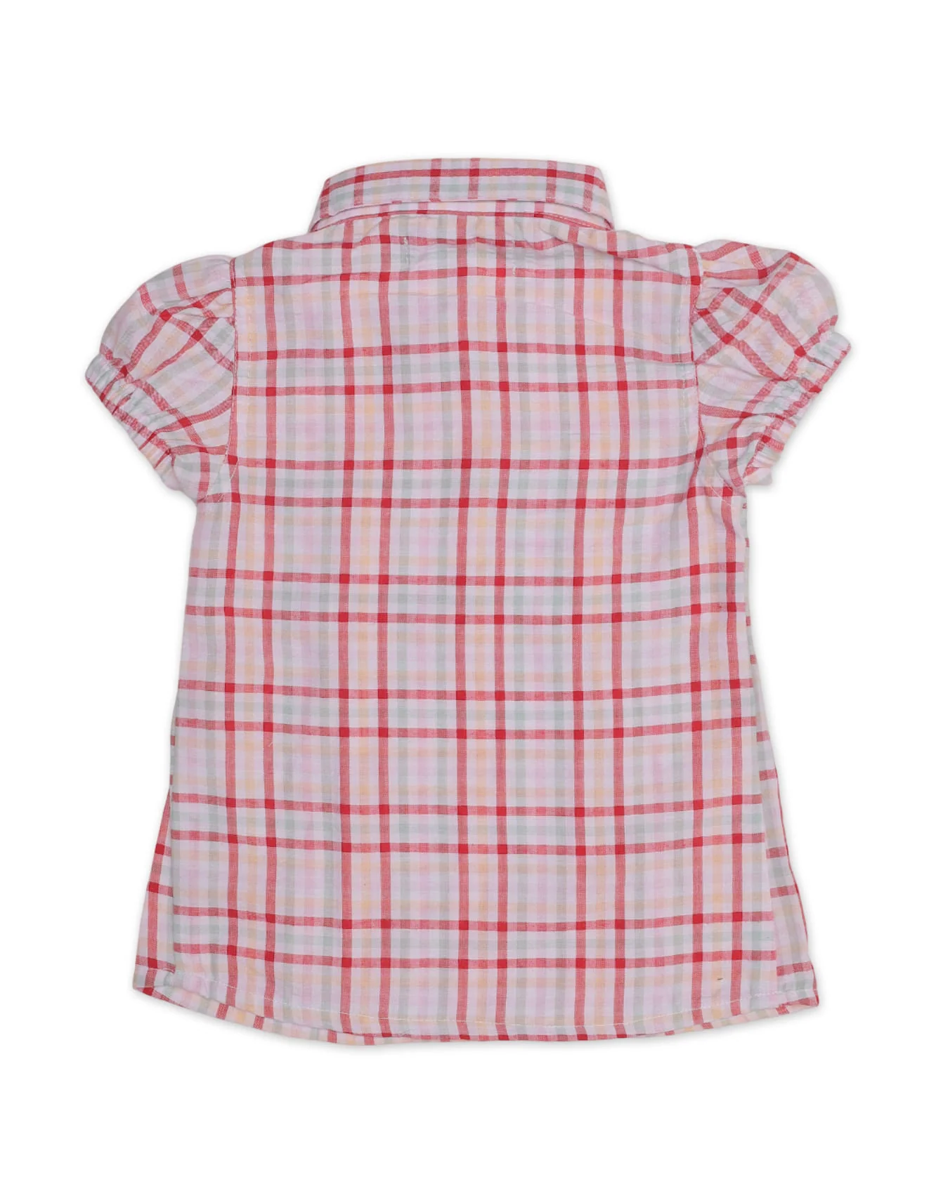 Zubaida's Short-Sleeves Checkered Top - Image 3