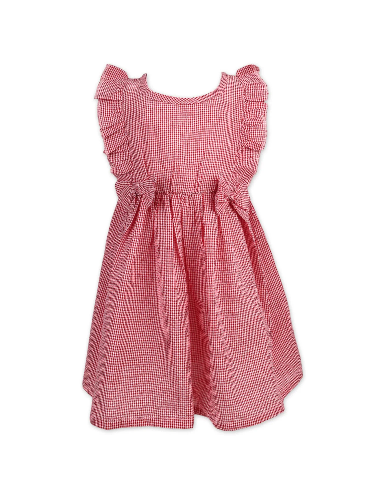 Dress Ruffled with Classical Gingham Print at Zubaidas Official™ Pakistan