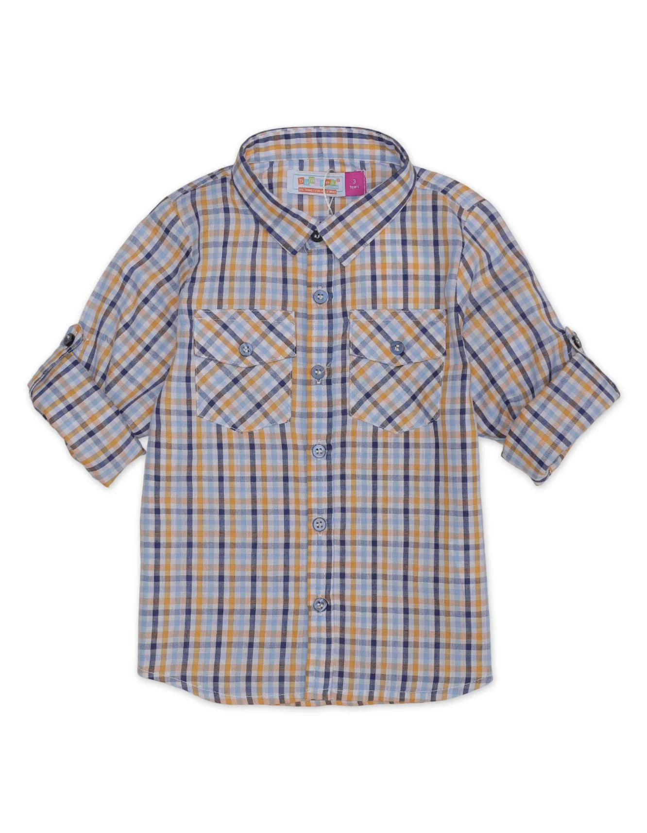 Zubaida's Full Sleeves Double Pocket Classic Plaid Shirt - Image 2