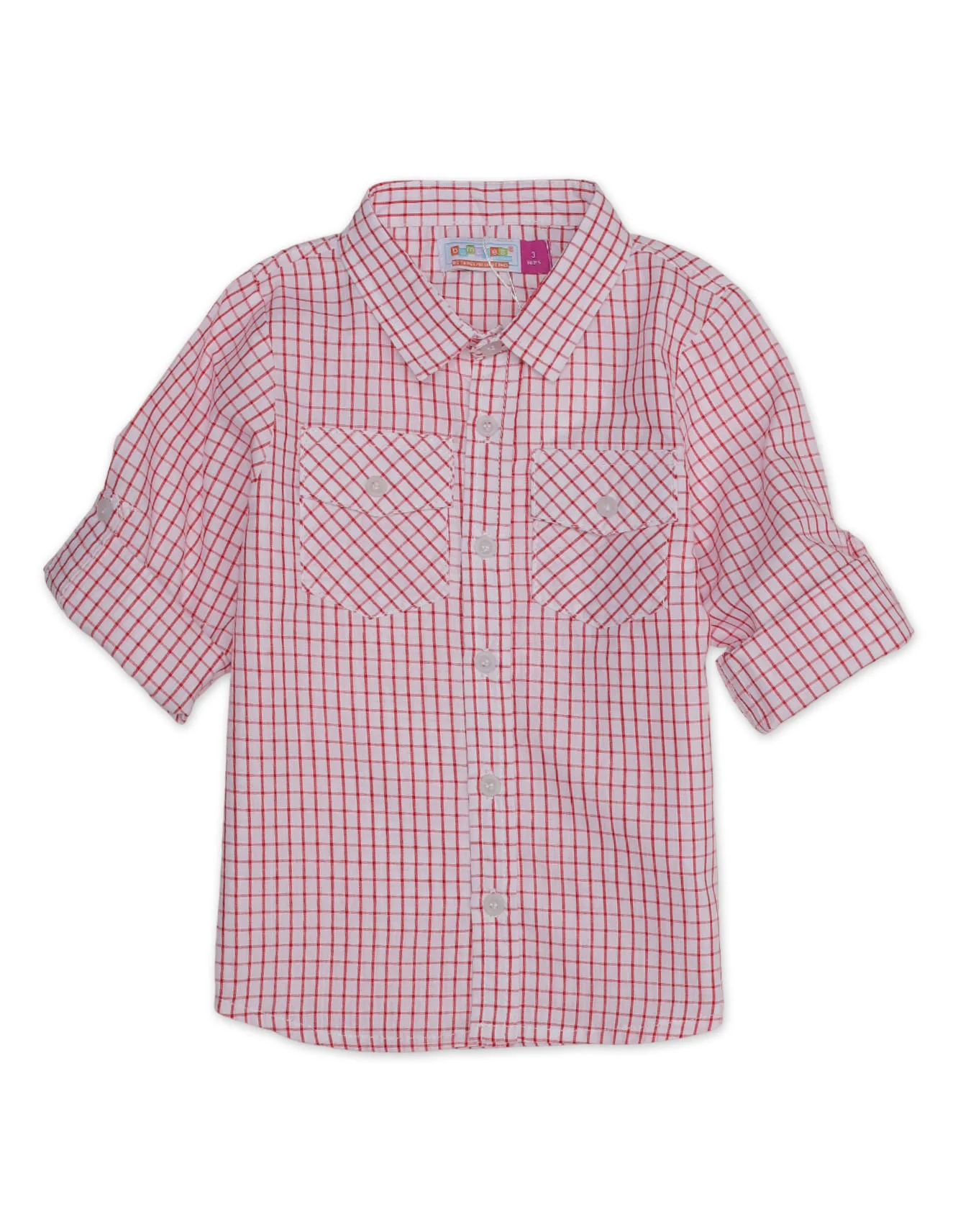 Zubaida's Full Sleeves Double Pocket Classic Plaid Shirt - Image 2