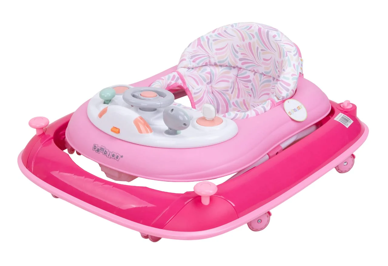 Zubaida's Deluxe Bambies® 4-in-1 Baby Walker with Detachable Activity Tray, Push-Behind, Padded Seat and Feeding Tray Functions - Image 3